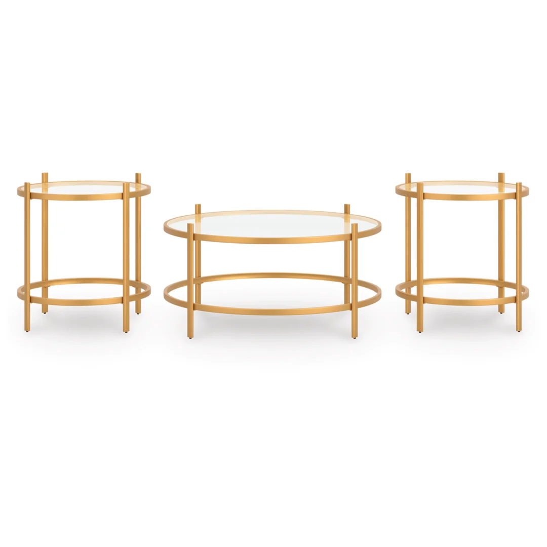 Pearlox - Gold - Occasional Table Set (Set of 3) - Image 3