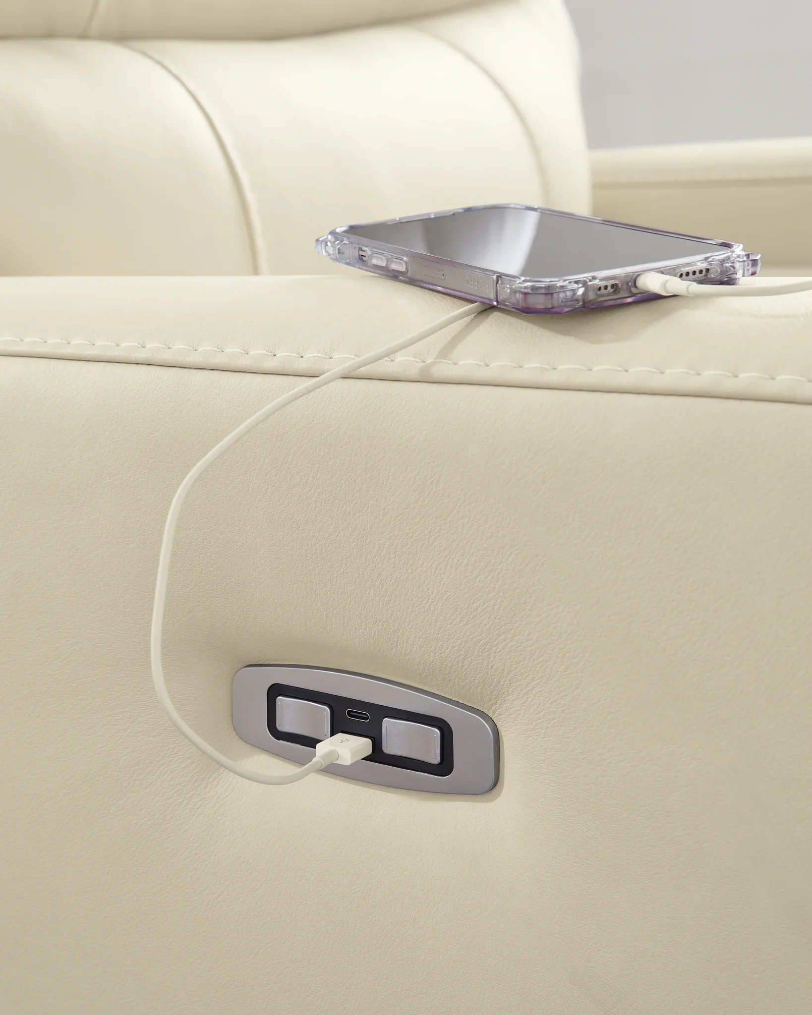Pennacle Pier - Power Recliner With Adjustable Headrest - Canvas - Image 11