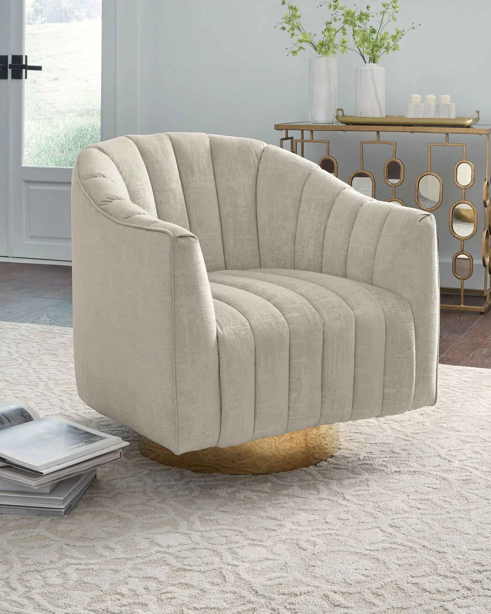 Penzlin - Pearl - Swivel Accent Chair - Image 2