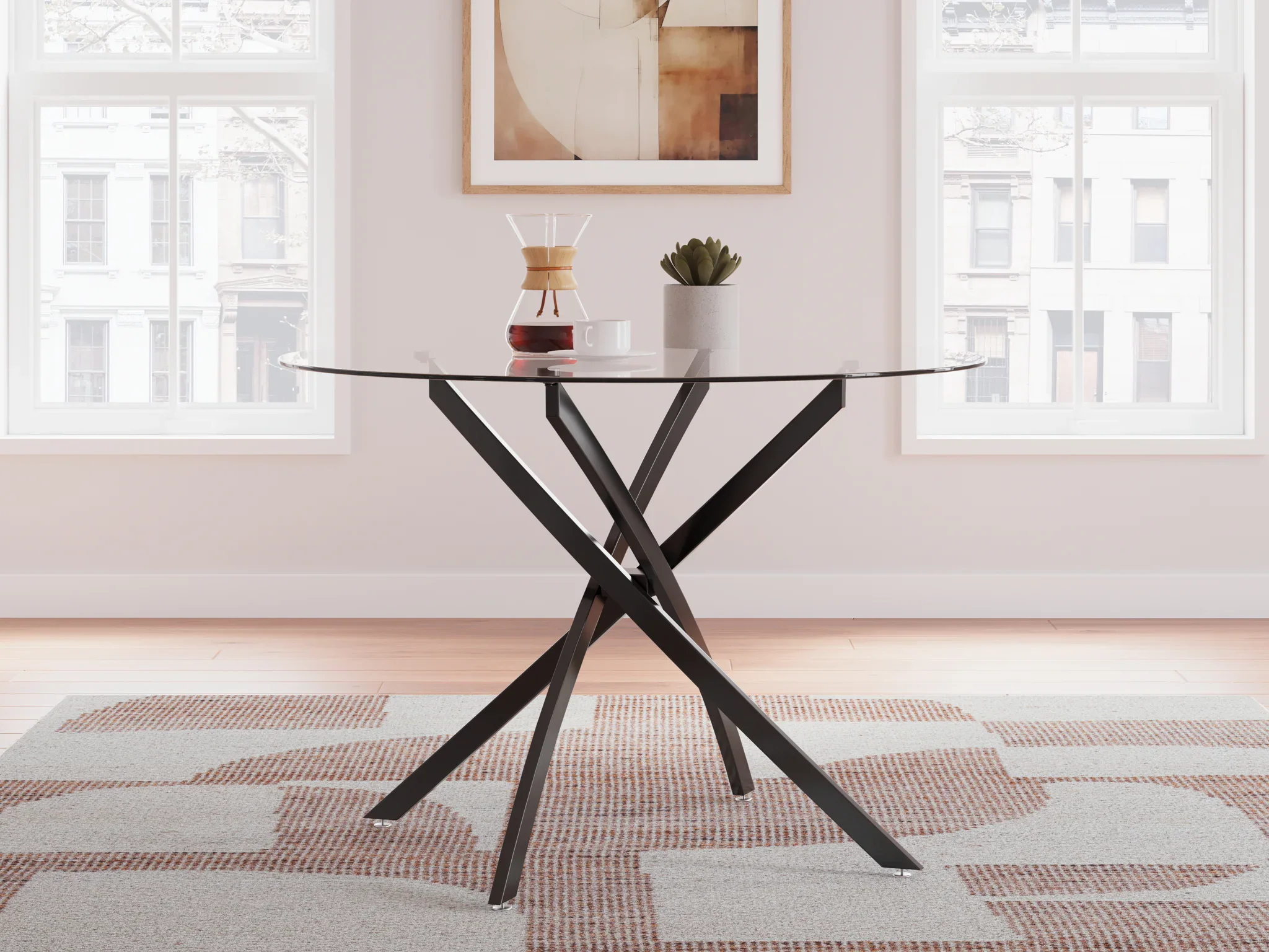 Pharwynn - Black - Round Dining Room Table - Image 2
