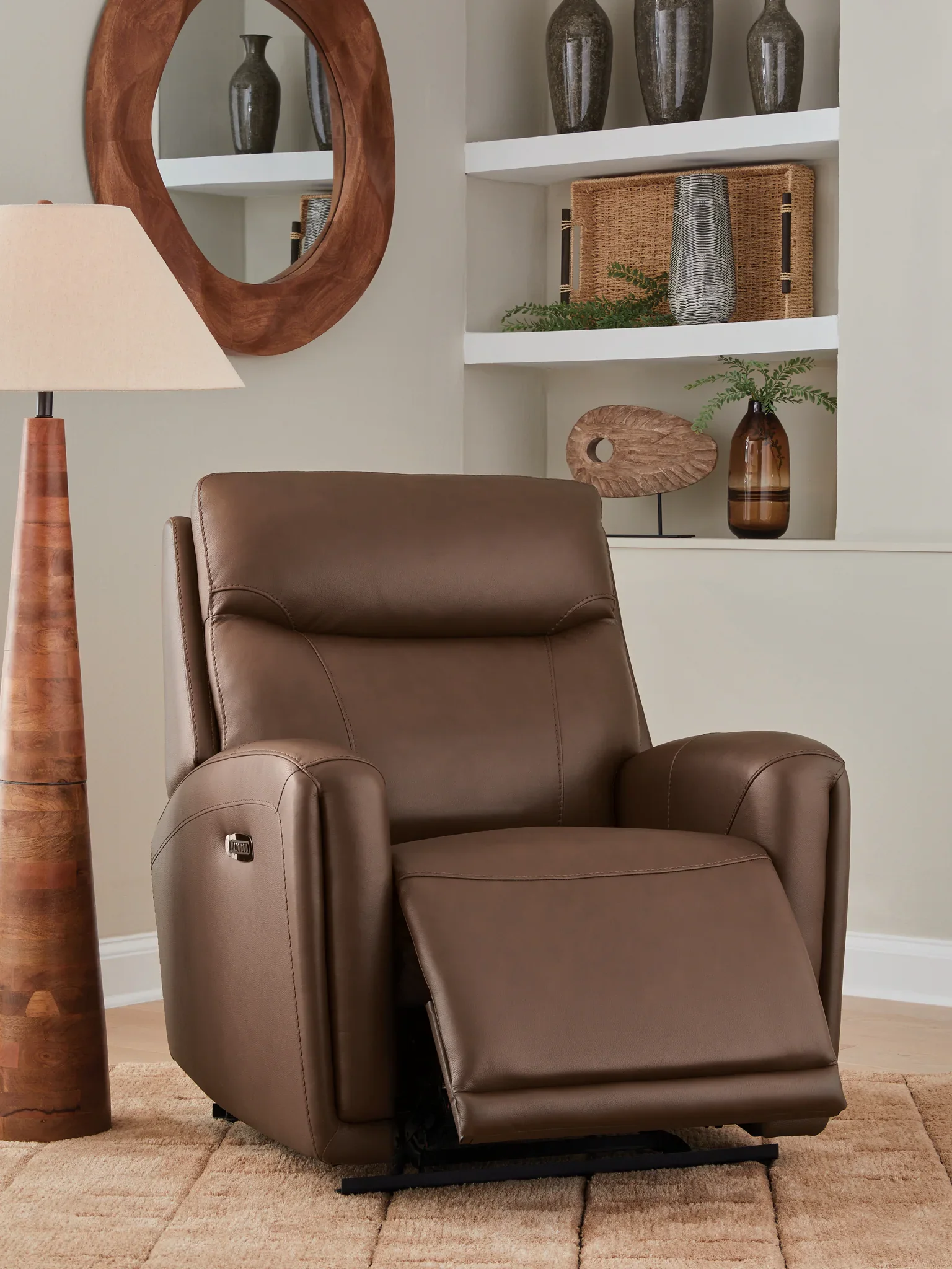 Pincara - Power AutoGlide Recliner With Adjustable Headrest - Umber - Image 7