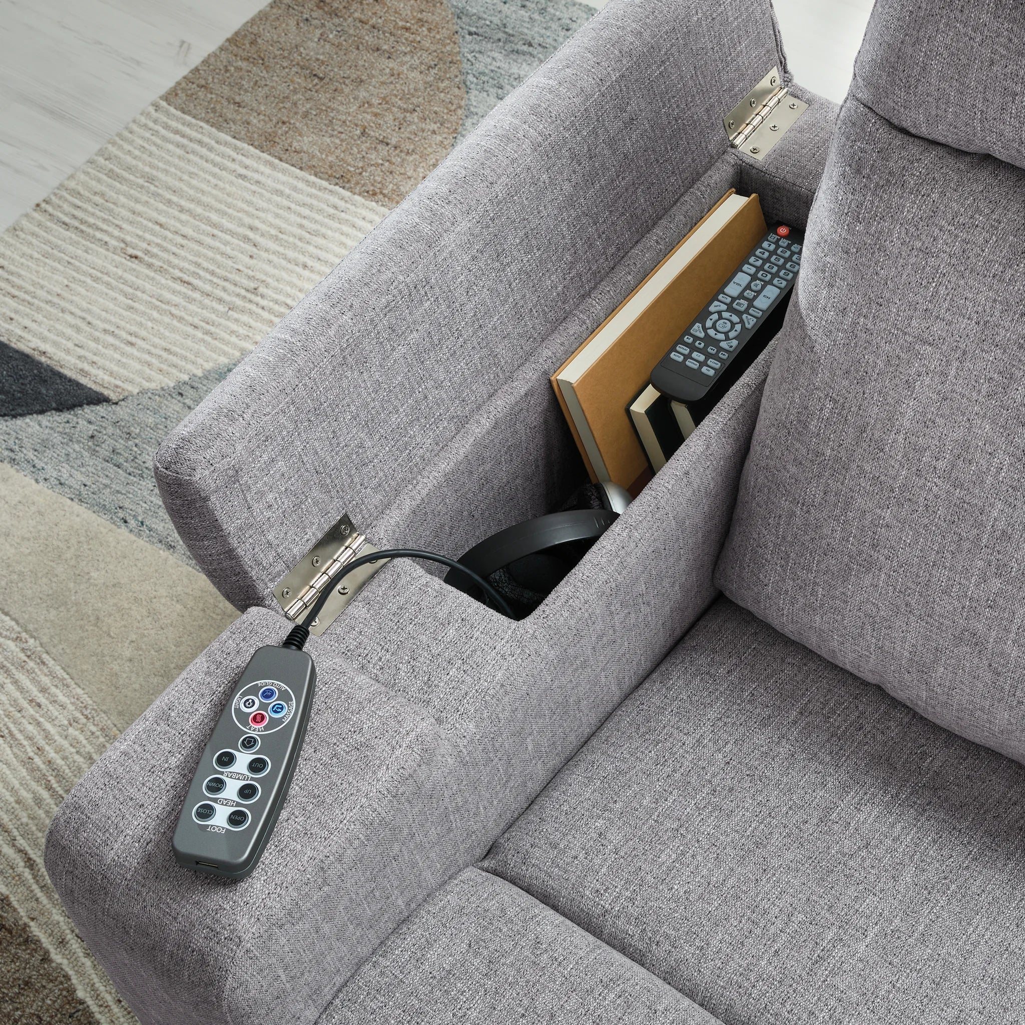 Pineland - Pewter - Glider Power Recliner With Audio System - Image 11