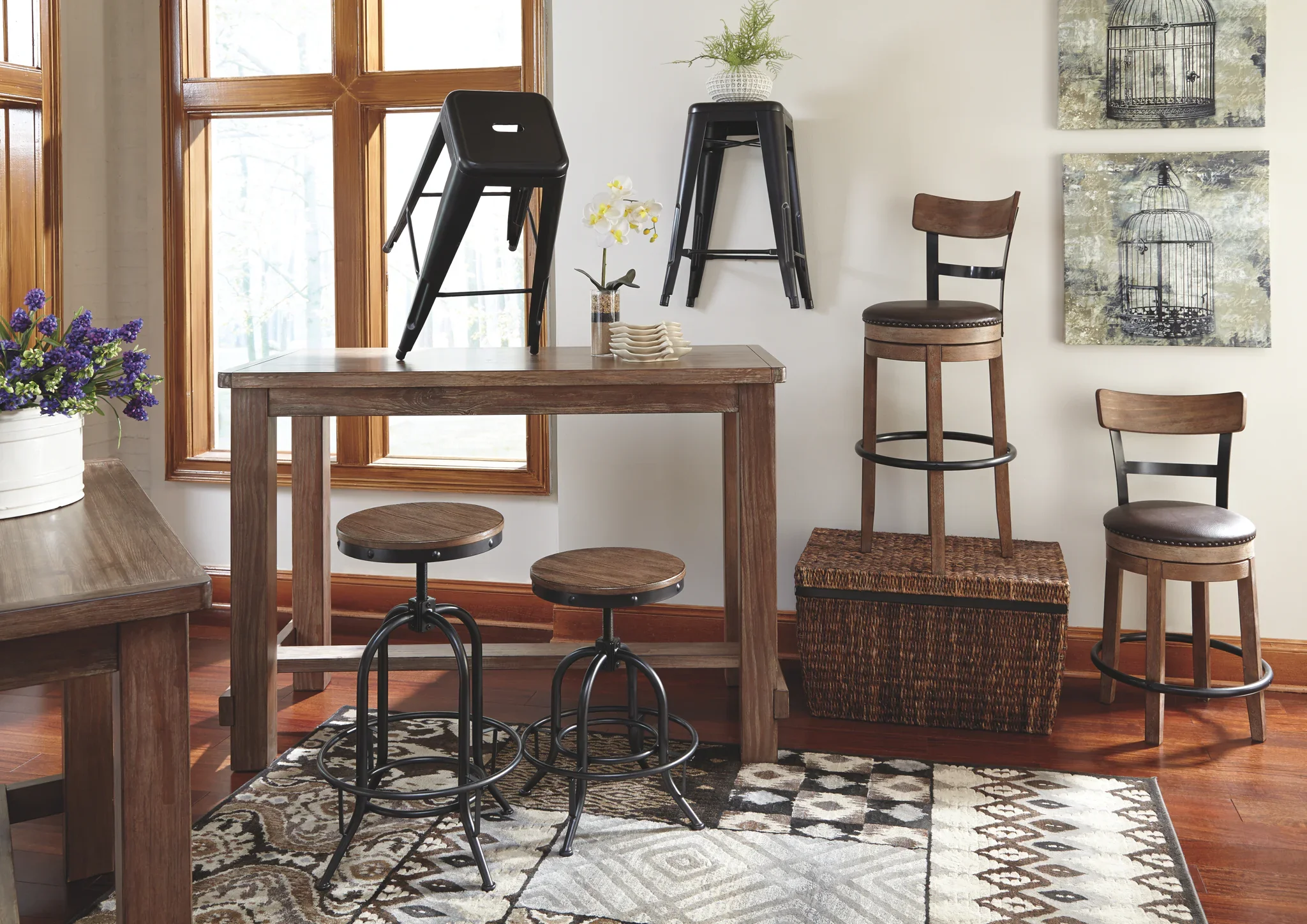 Pinnadel - Light Brown - Tall Uph Swivel Barstool - Image 5