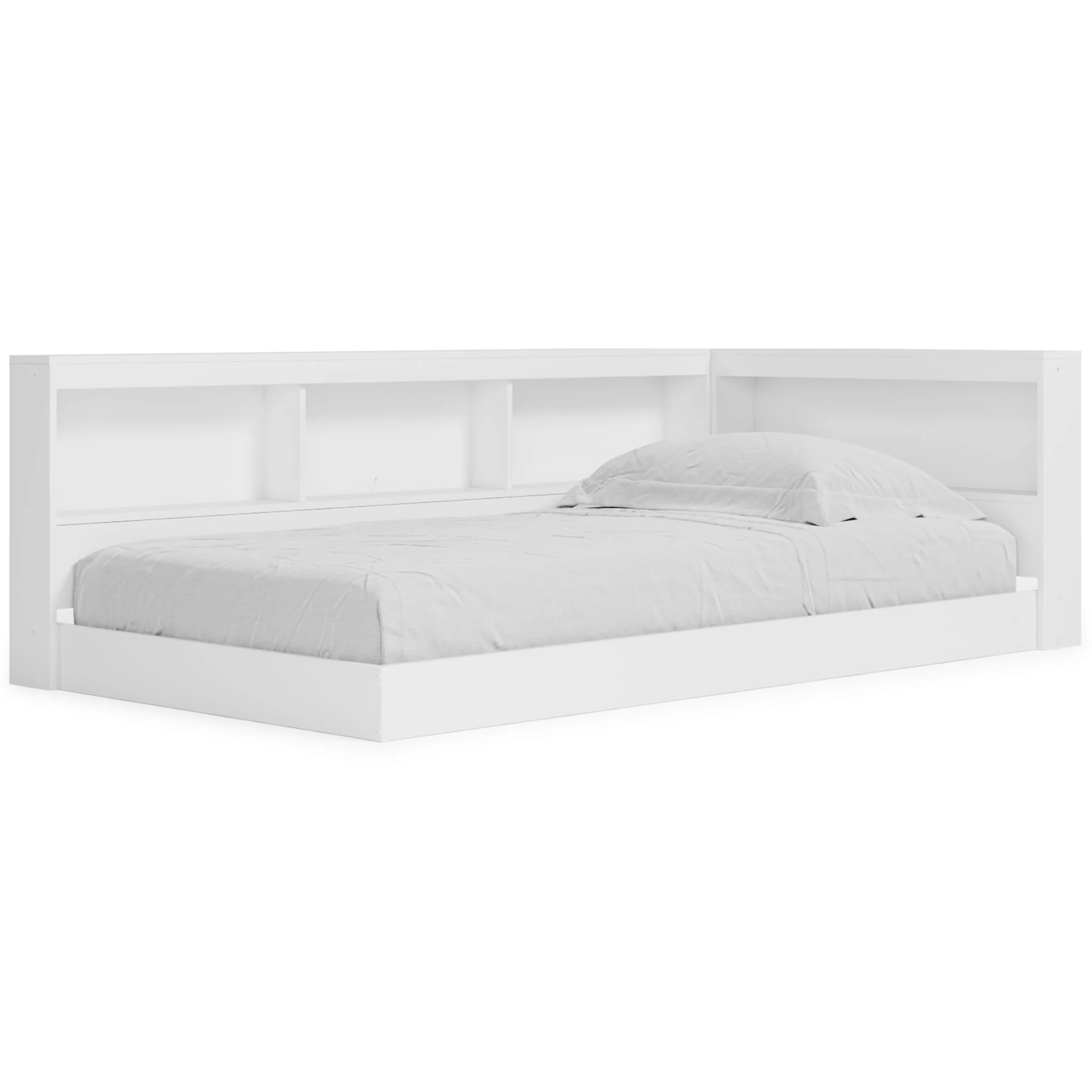 Piperton - White - Twin Bookcase Storage Bed