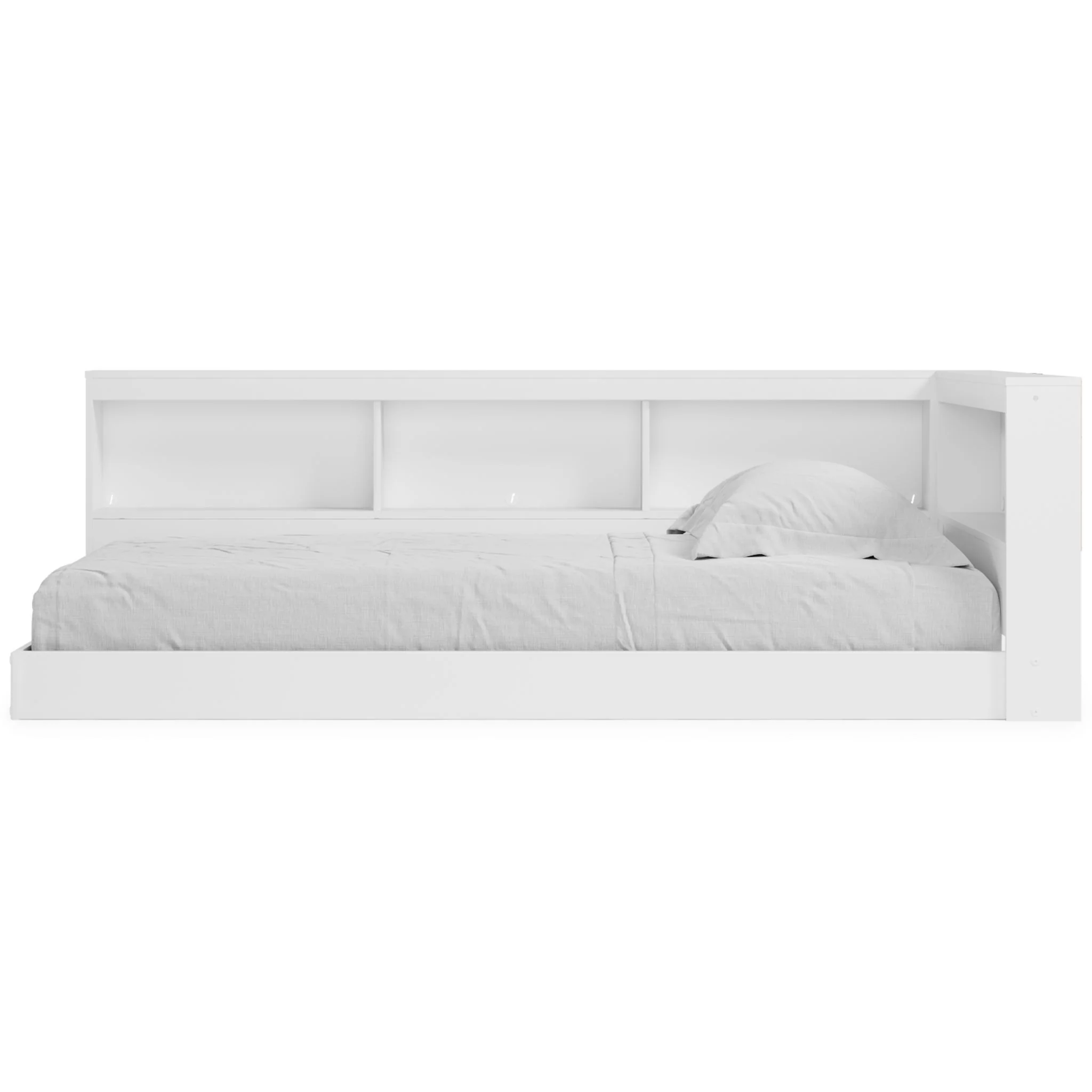 Piperton - White - Twin Bookcase Storage Bed - Image 4