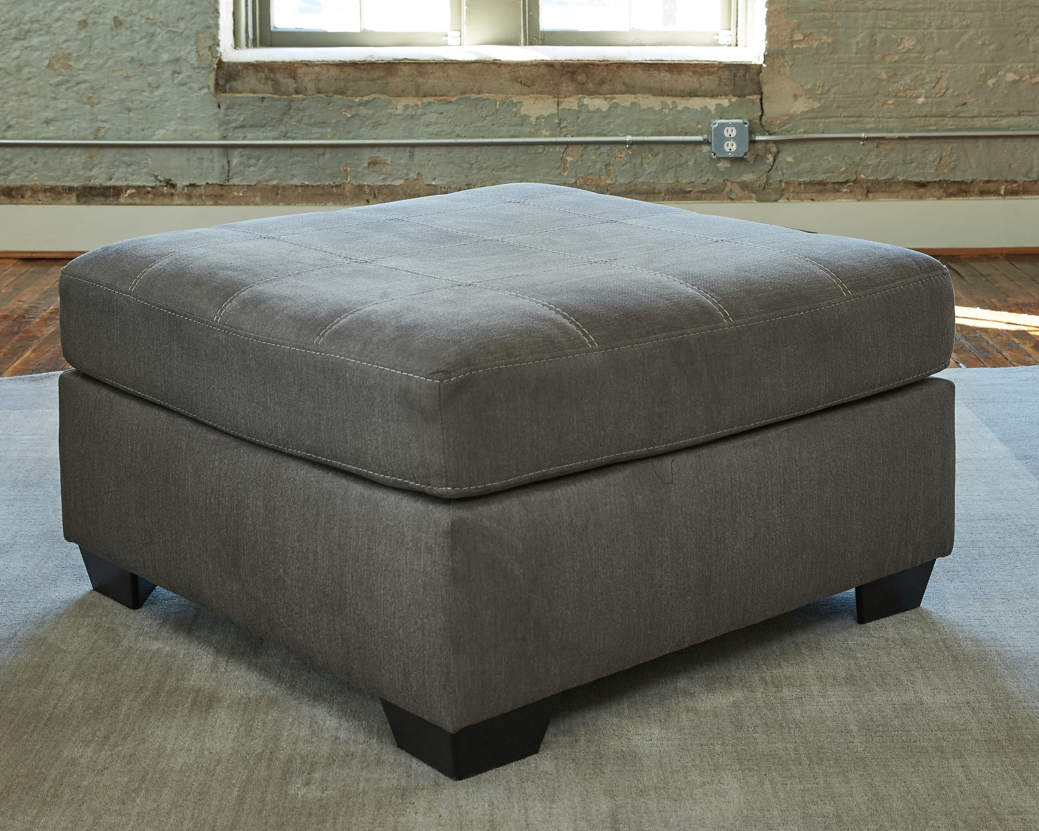 Pitkin - Slate - Oversized Accent Ottoman - Image 2