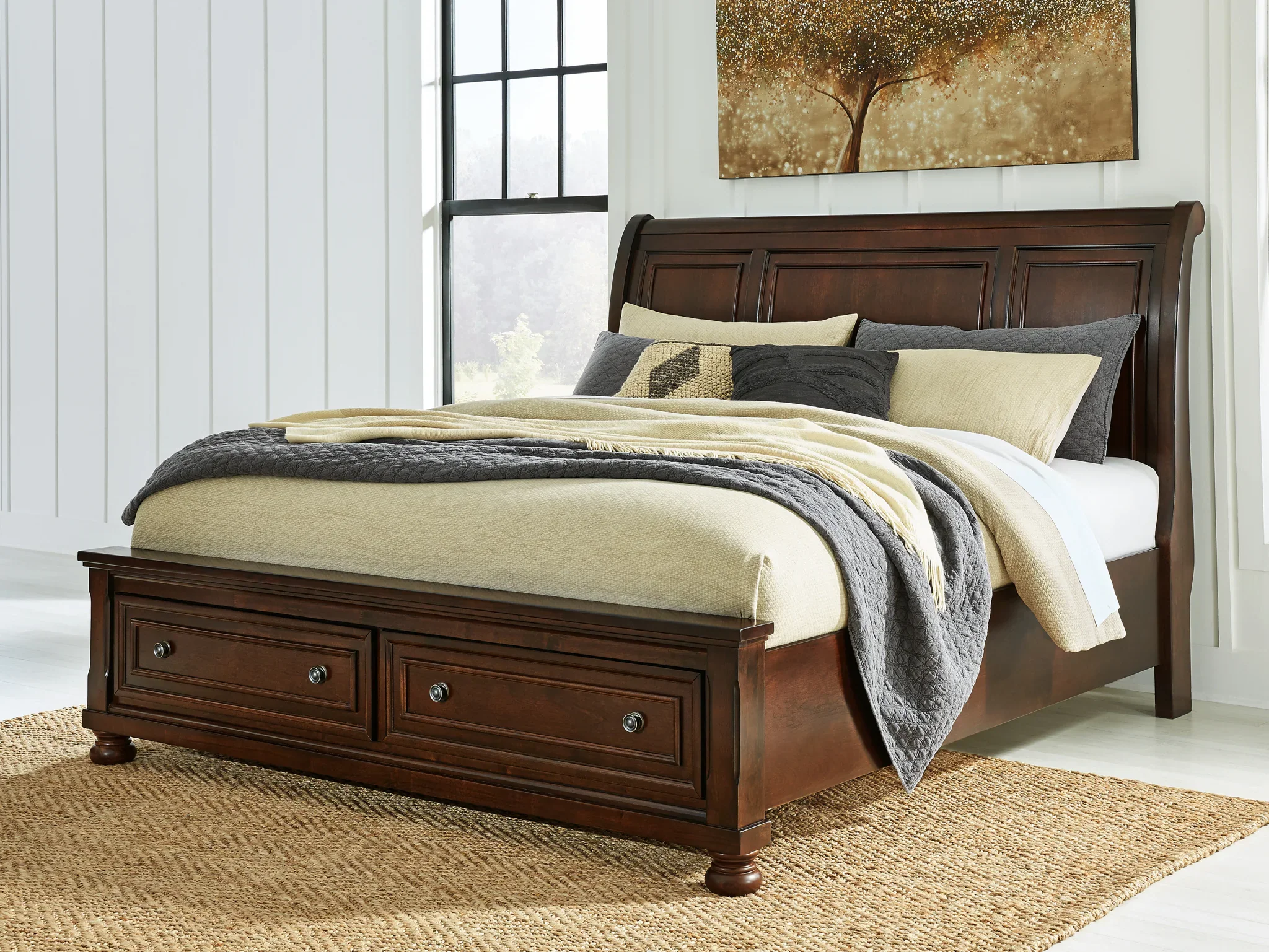 Porter - Rustic Brown - California King Sleigh Storage Bed - Image 2