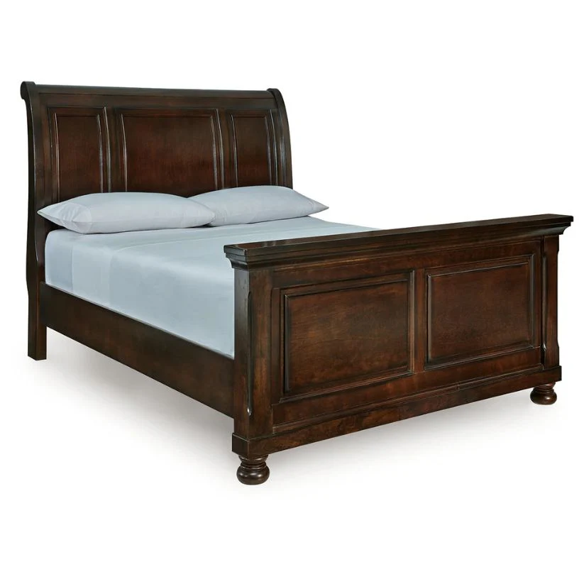 Porter - Rustic Brown - Queen Sleigh Bed