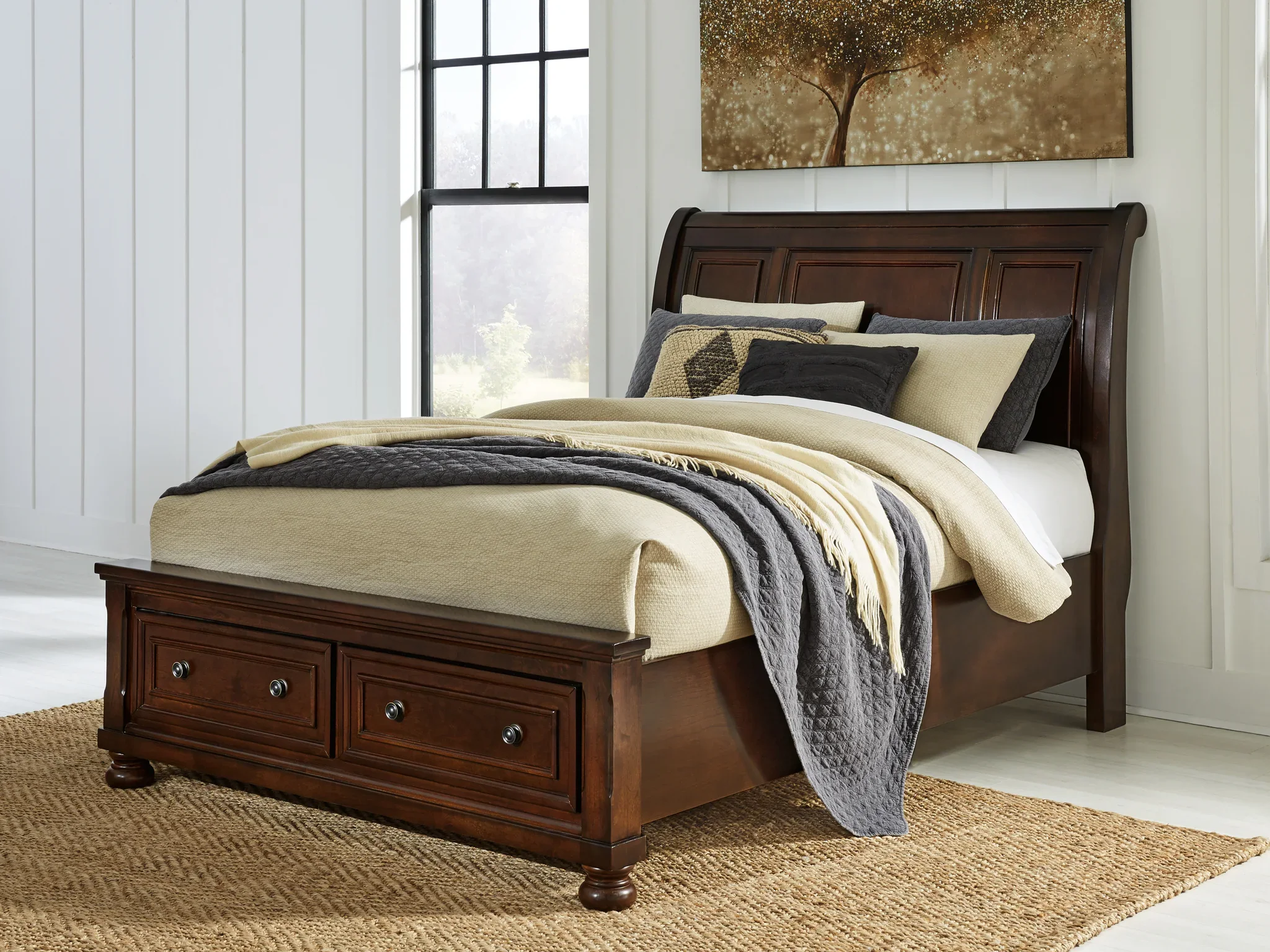 Porter - Rustic Brown - Queen Sleigh Storage Bed - Image 2