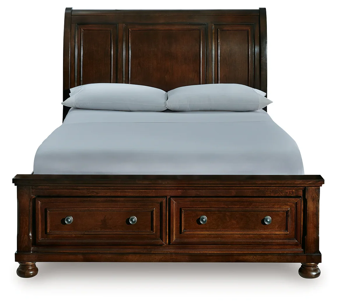 Porter - Rustic Brown - Queen Sleigh Storage Bed - Image 4