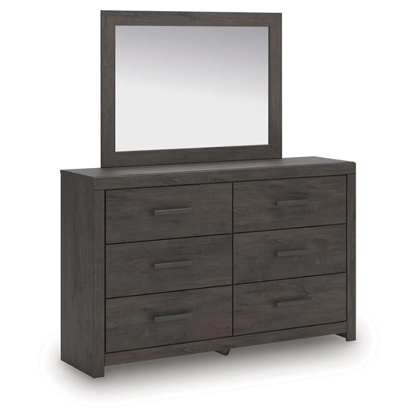 Prendonea - Charcoal - Dresser and Mirror