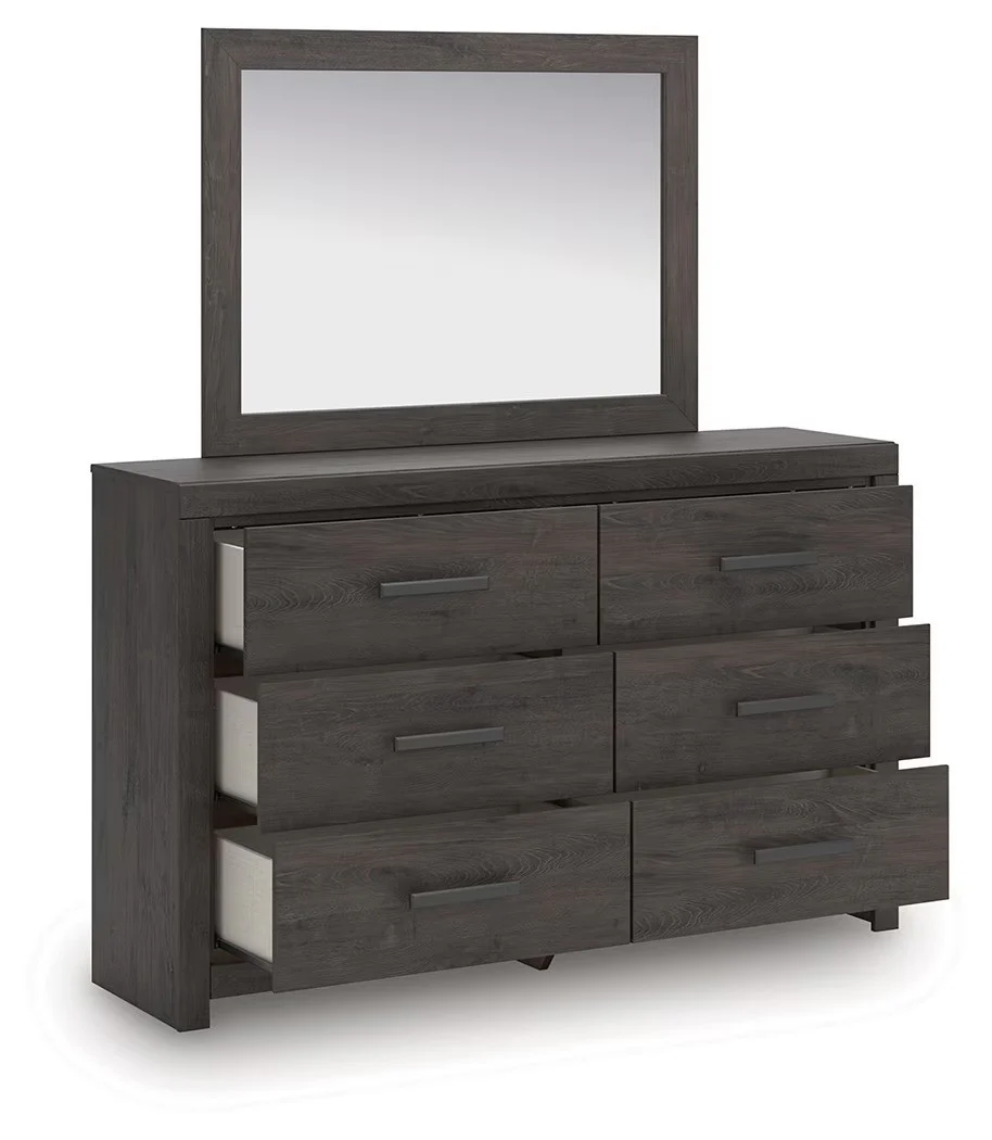 Prendonea - Charcoal - Dresser and Mirror - Image 4
