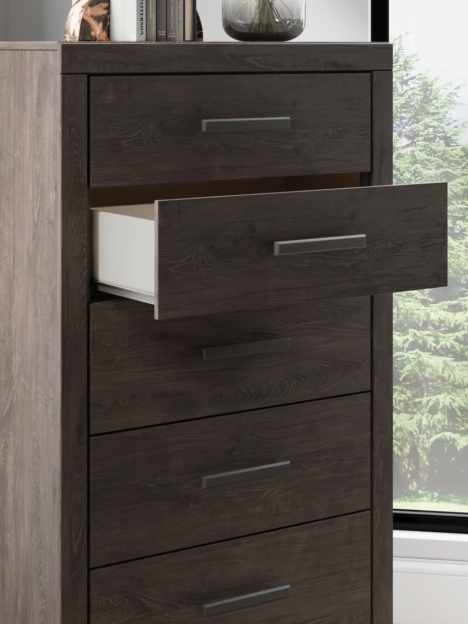 Prendonea - Charcoal - Five Drawer Chest - Image 10
