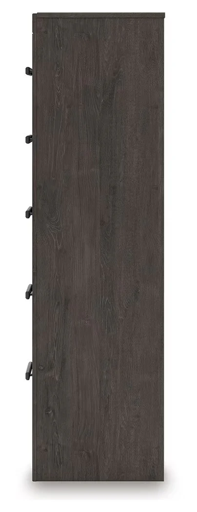 Prendonea - Charcoal - Five Drawer Chest - Image 7