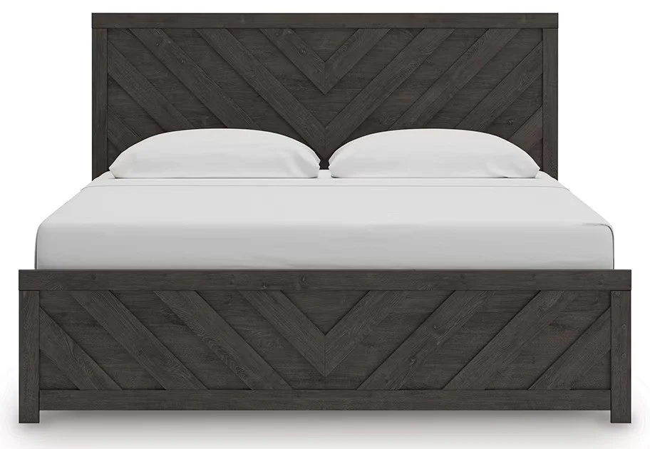 Prendonea - Charcoal - King Panel Bed - Image 5