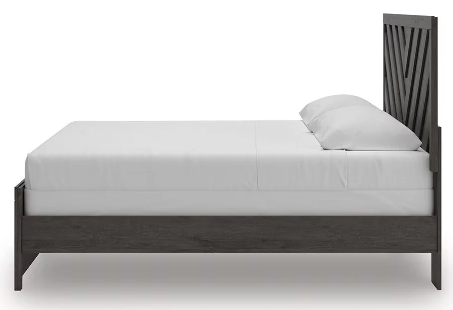 Prendonea - Charcoal - King Panel Bed - Image 7