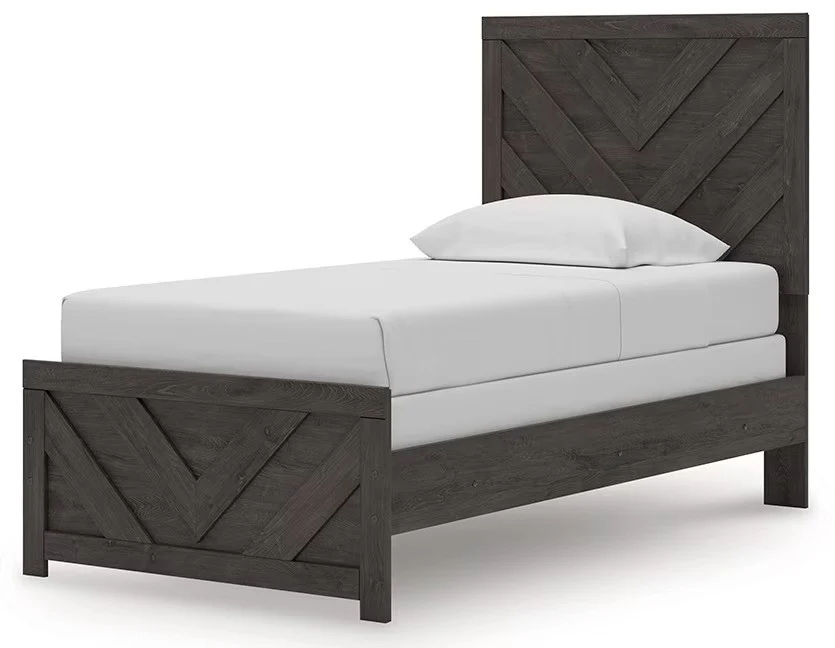 Prendonea - Charcoal - Twin Panel Bed - Image 3