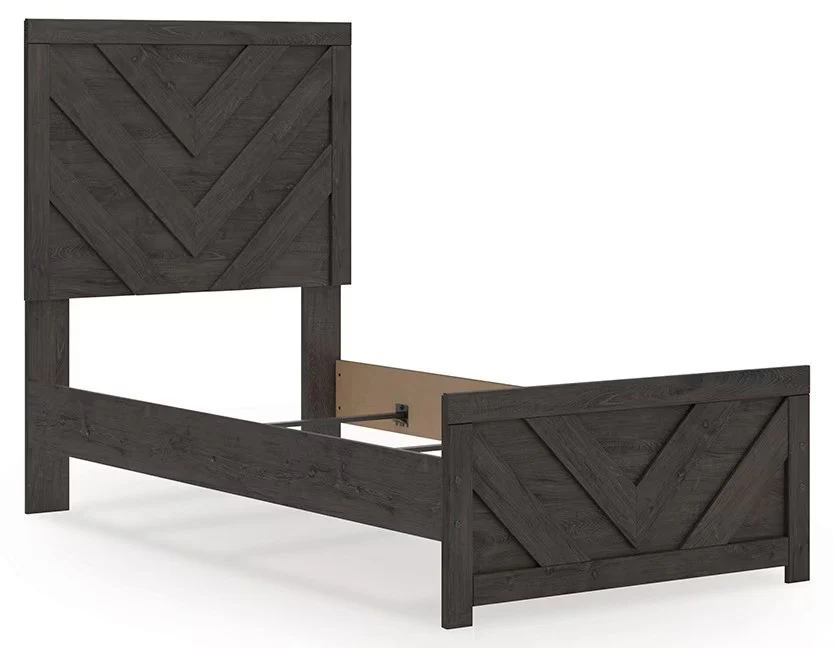 Prendonea - Charcoal - Twin Panel Bed - Image 4