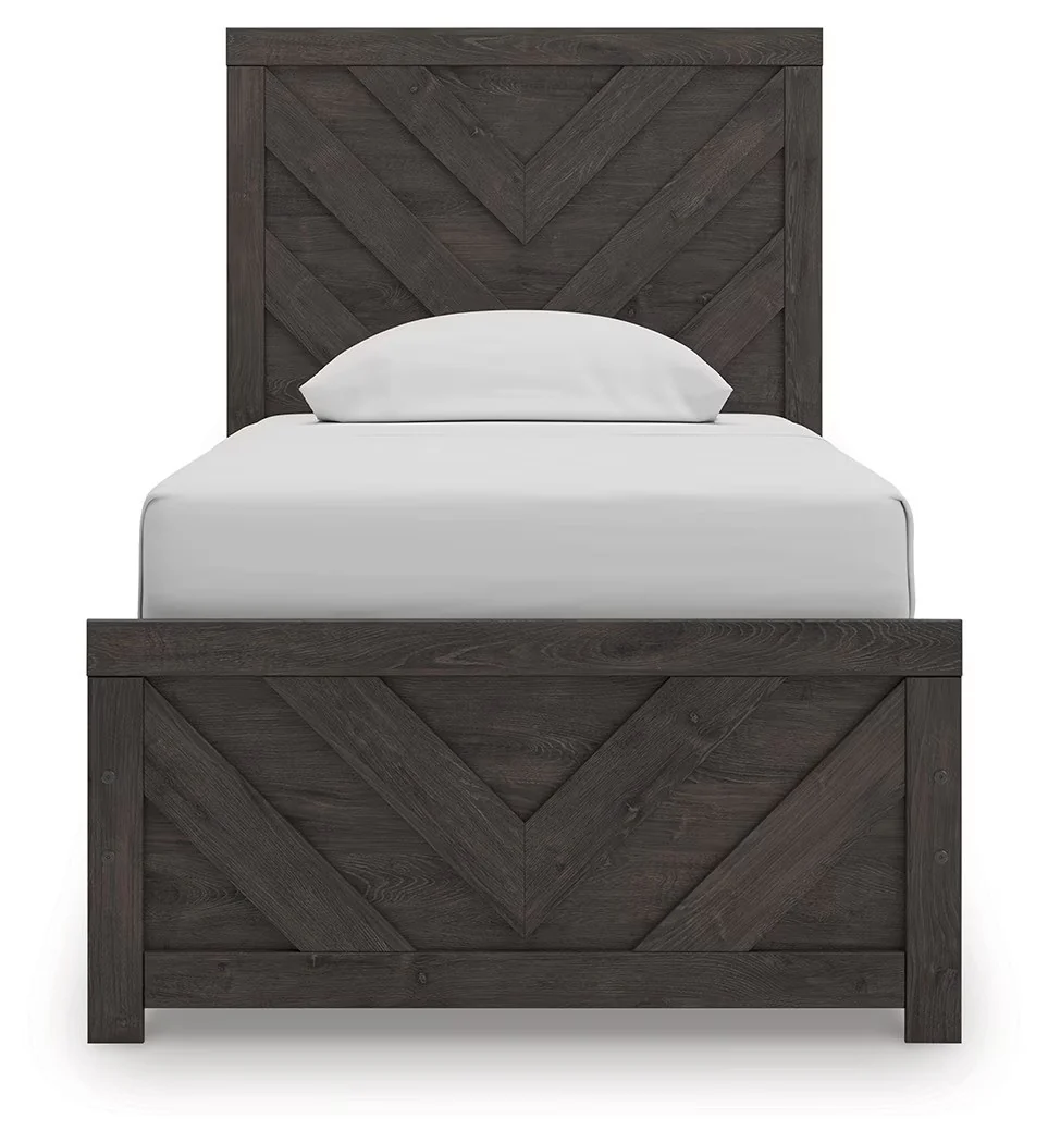 Prendonea - Charcoal - Twin Panel Bed - Image 5