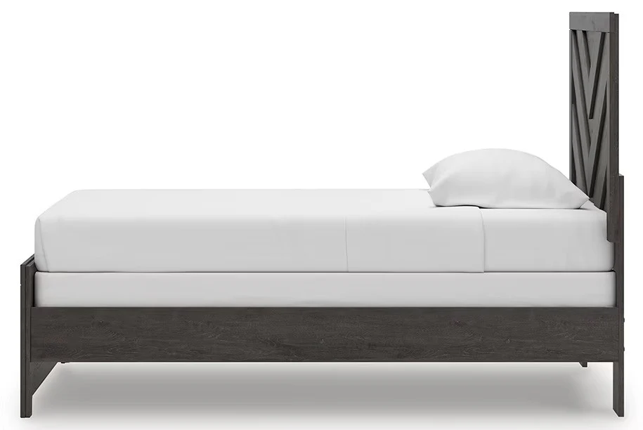 Prendonea - Charcoal - Twin Panel Bed - Image 7