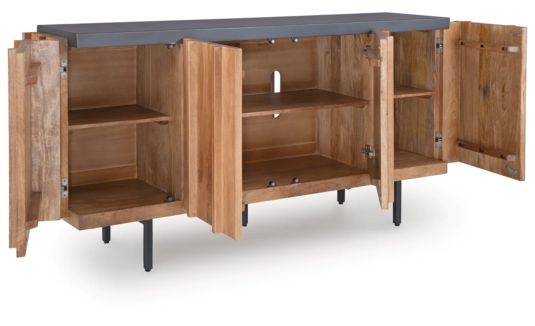 Quintavious - Brown / Charcoal - Accent Cabinet - Image 3