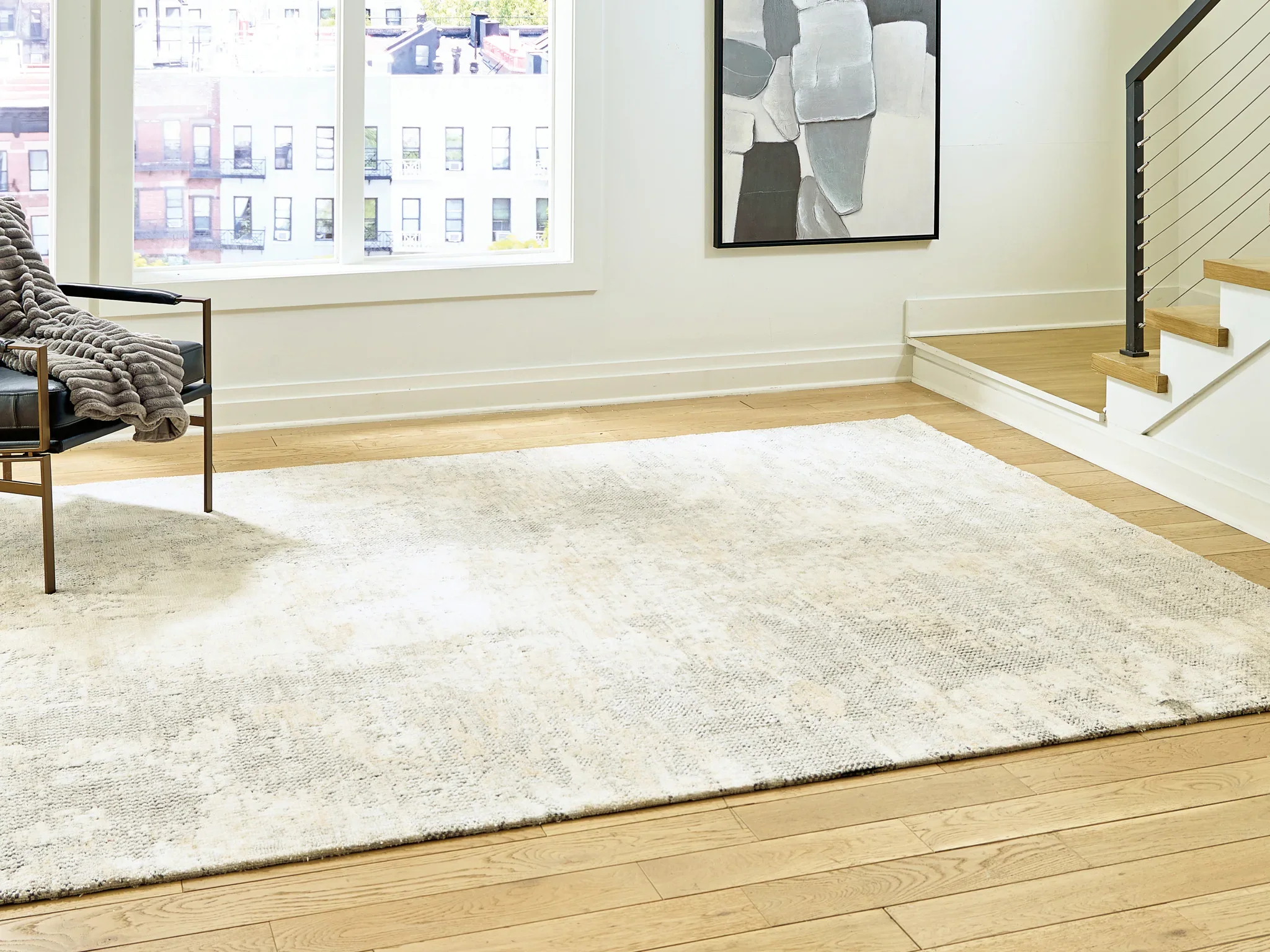 Raif - 8' x 10' Rug - Gray / White / Cream - Image 2
