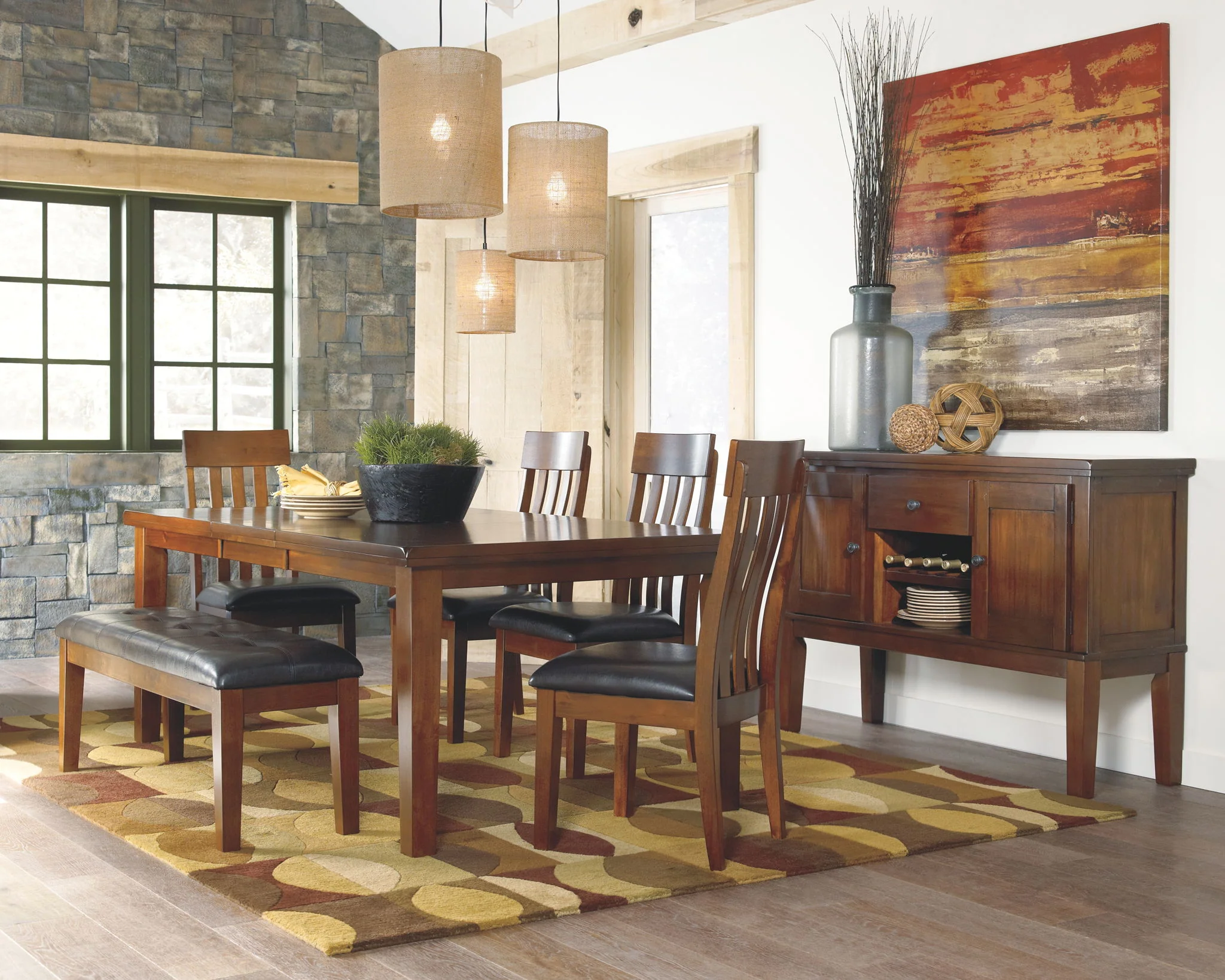 Ralene - Medium Brown - Rect Drm Butterfly Ext Table - Image 3