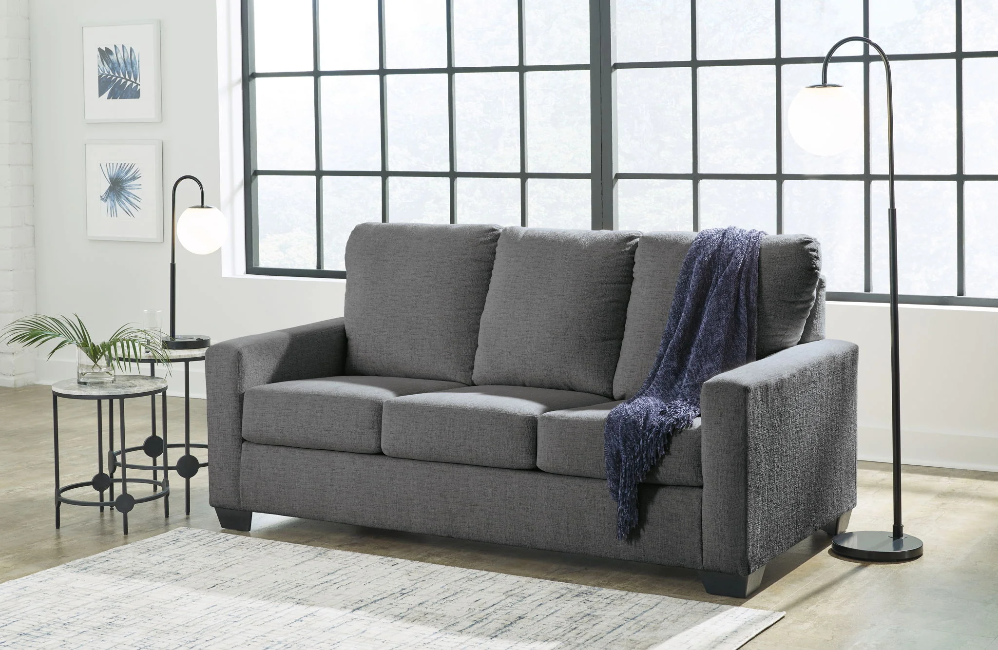 Rannis - Pewter - Full Sofa Sleeper - Fabric - Image 7