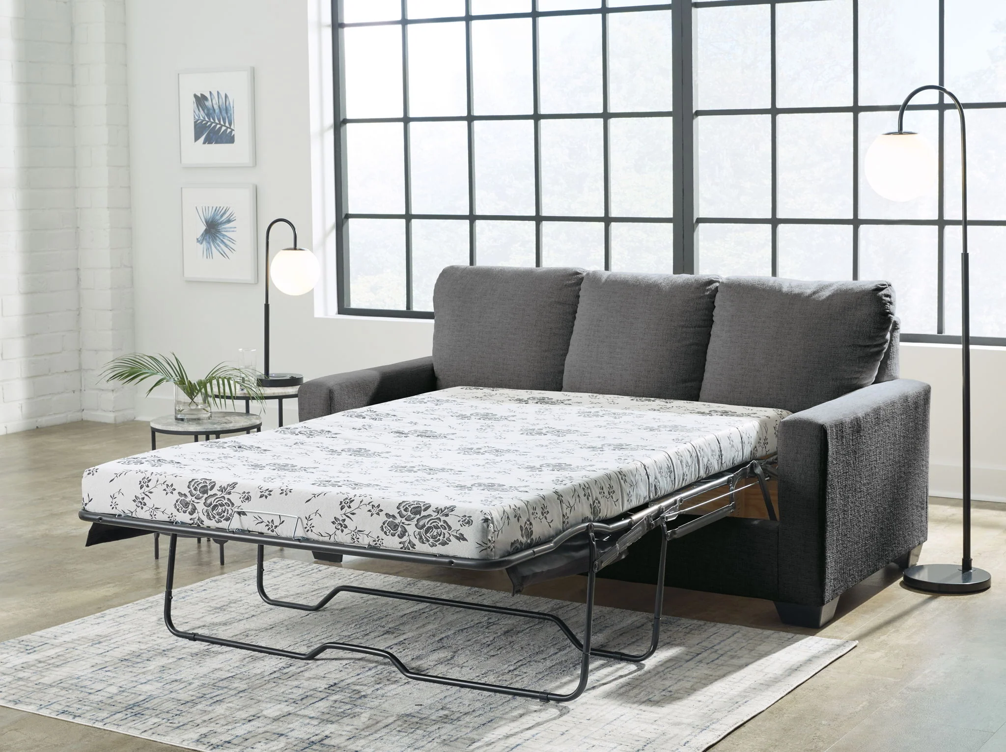 Rannis - Pewter - Full Sofa Sleeper - Fabric - Image 8