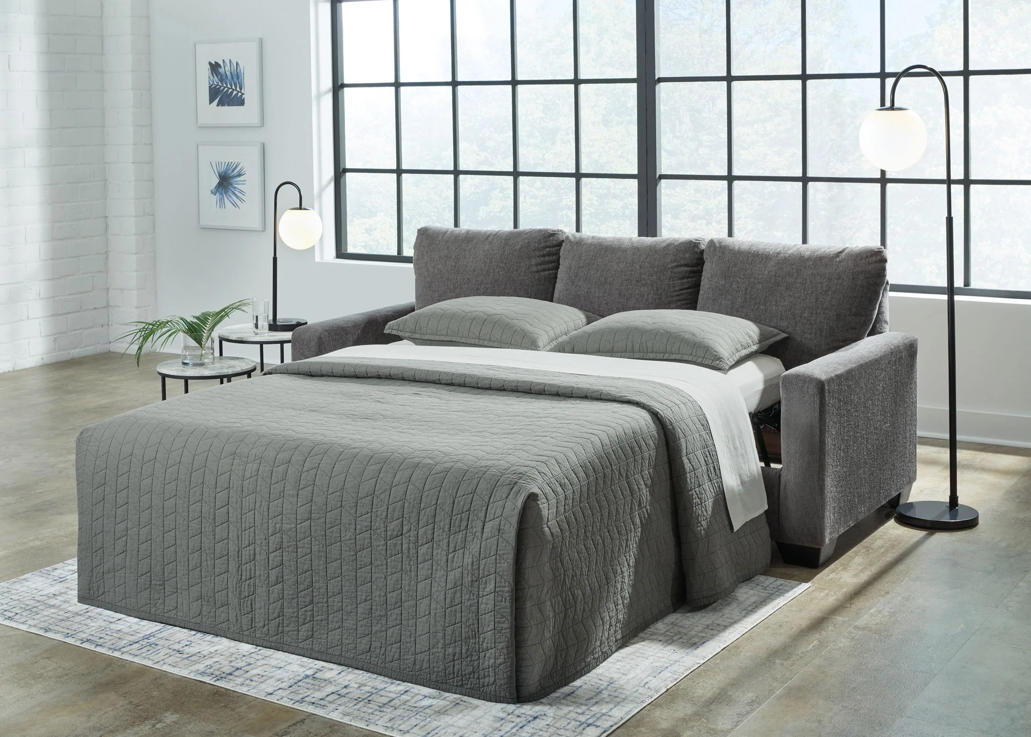 Rannis - Pewter - Queen Sofa Sleeper - Image 6