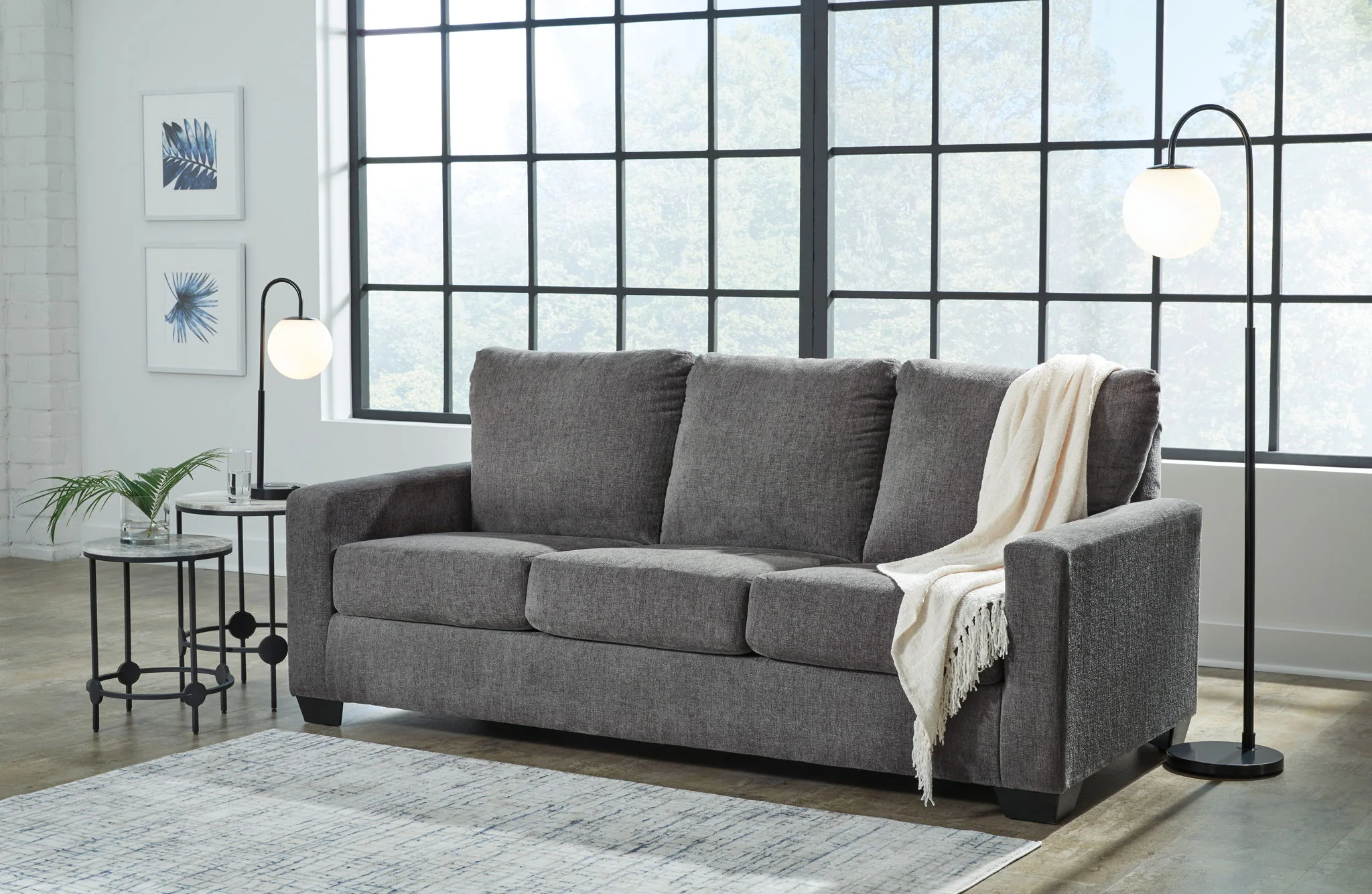 Rannis - Pewter - Queen Sofa Sleeper - Image 8