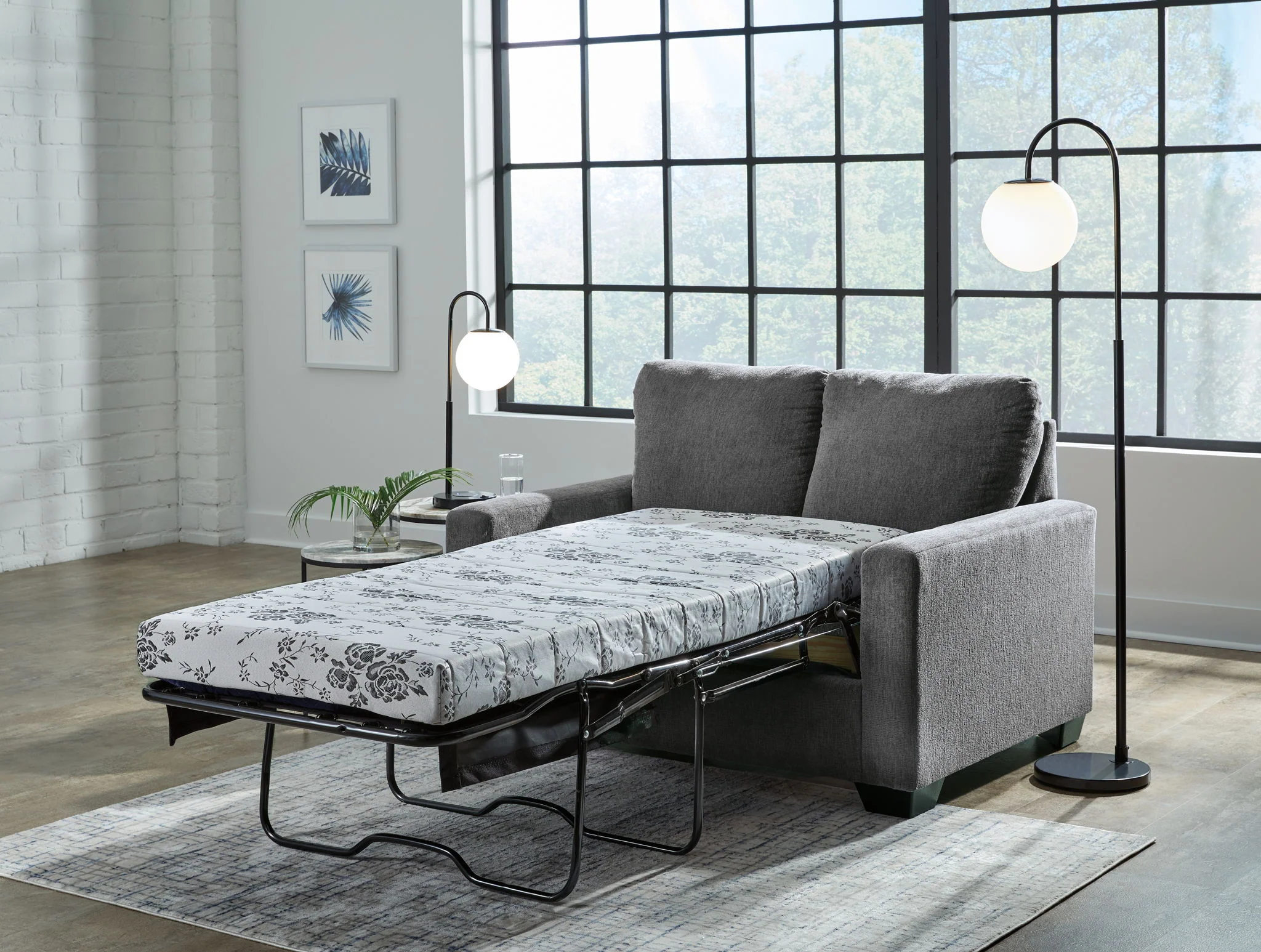 Rannis - Pewter - Twin Sofa Sleeper - Image 8