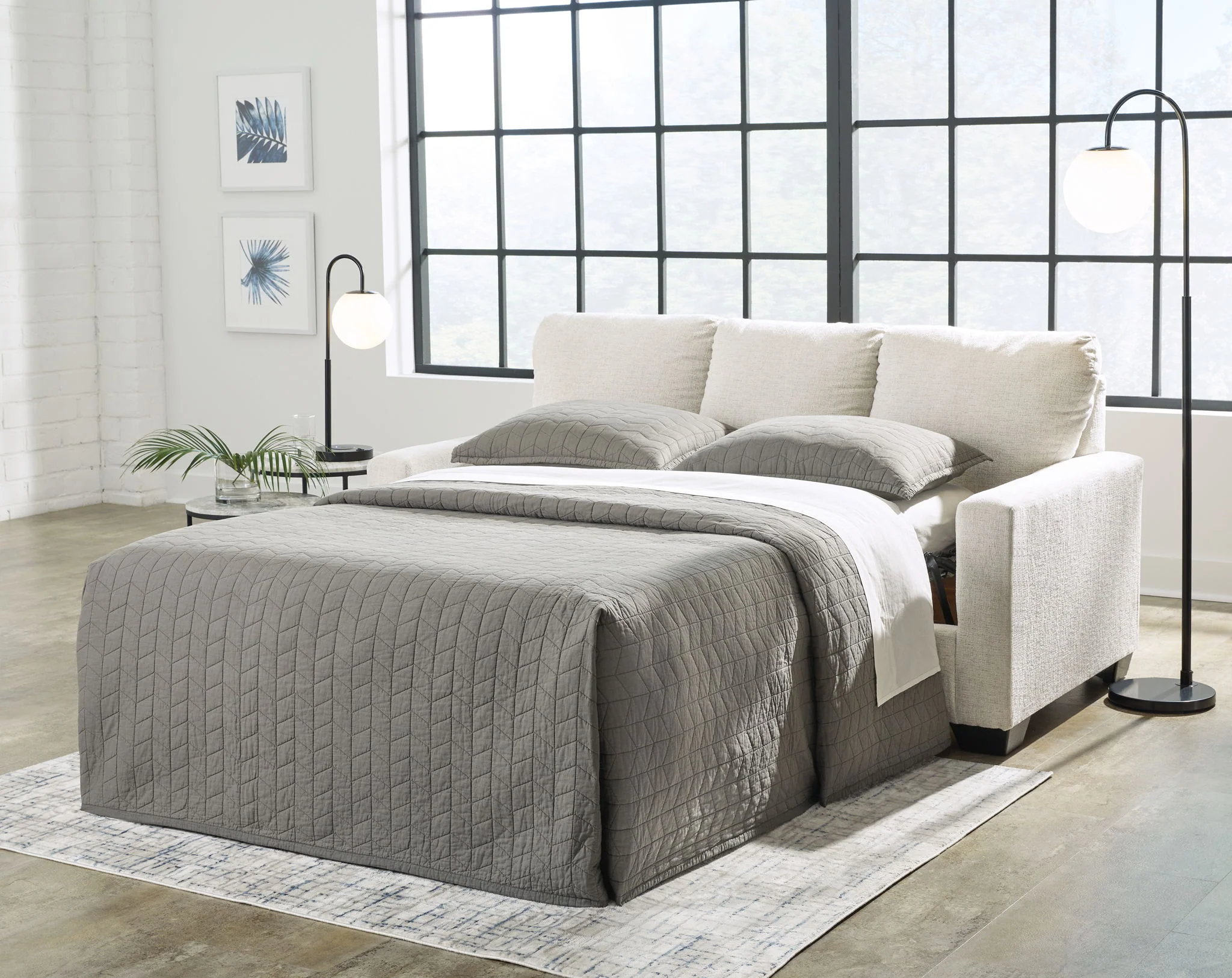 Rannis - Snow - Full Sofa Sleeper - Image 7