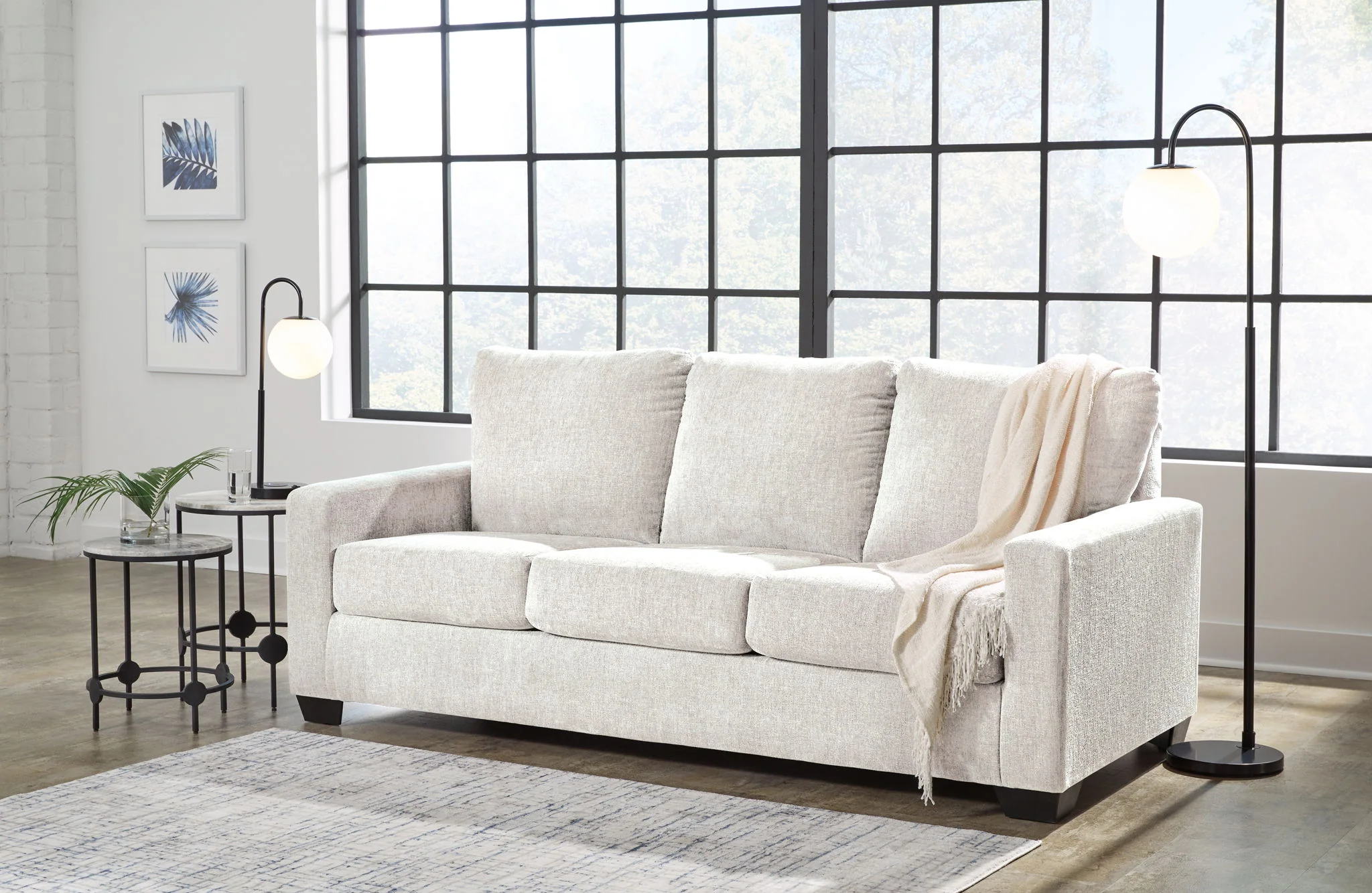 Rannis - Snow - Queen Sofa Sleeper - Image 8