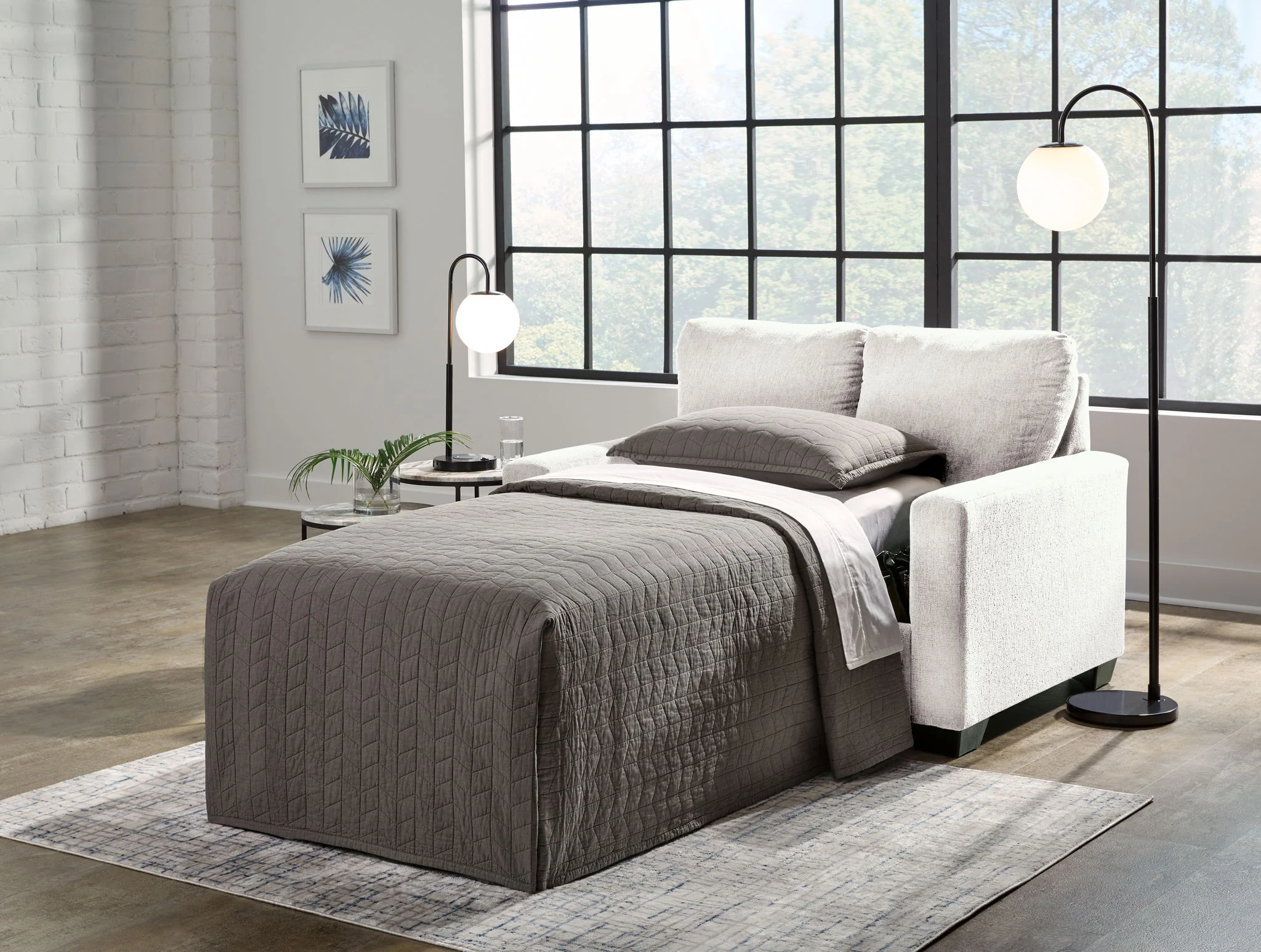 Rannis - Snow - Twin Sofa Sleeper - Image 7