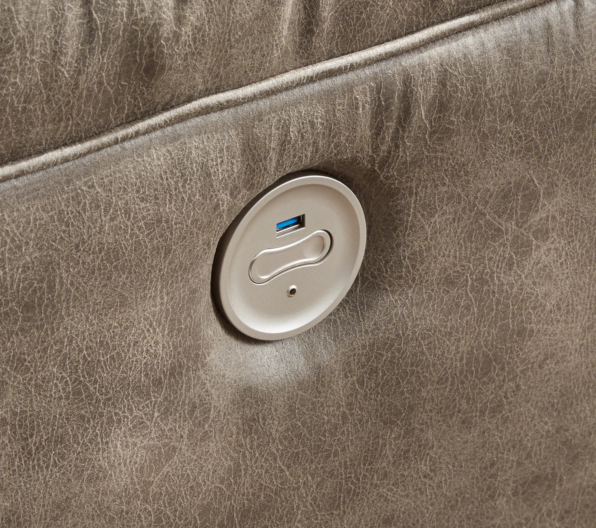 Ravenel - 3-Piece Power Reclining Sectional With Laf Power Reclining Loveseat With Console - Faux Leather - Fossil - Image 3