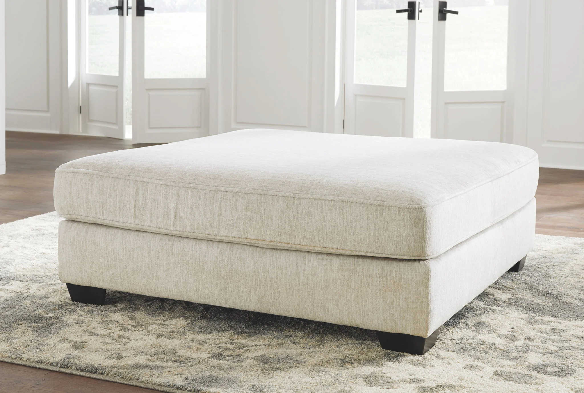 Rawcliffe - Parchment - Oversized Accent Ottoman - Image 2