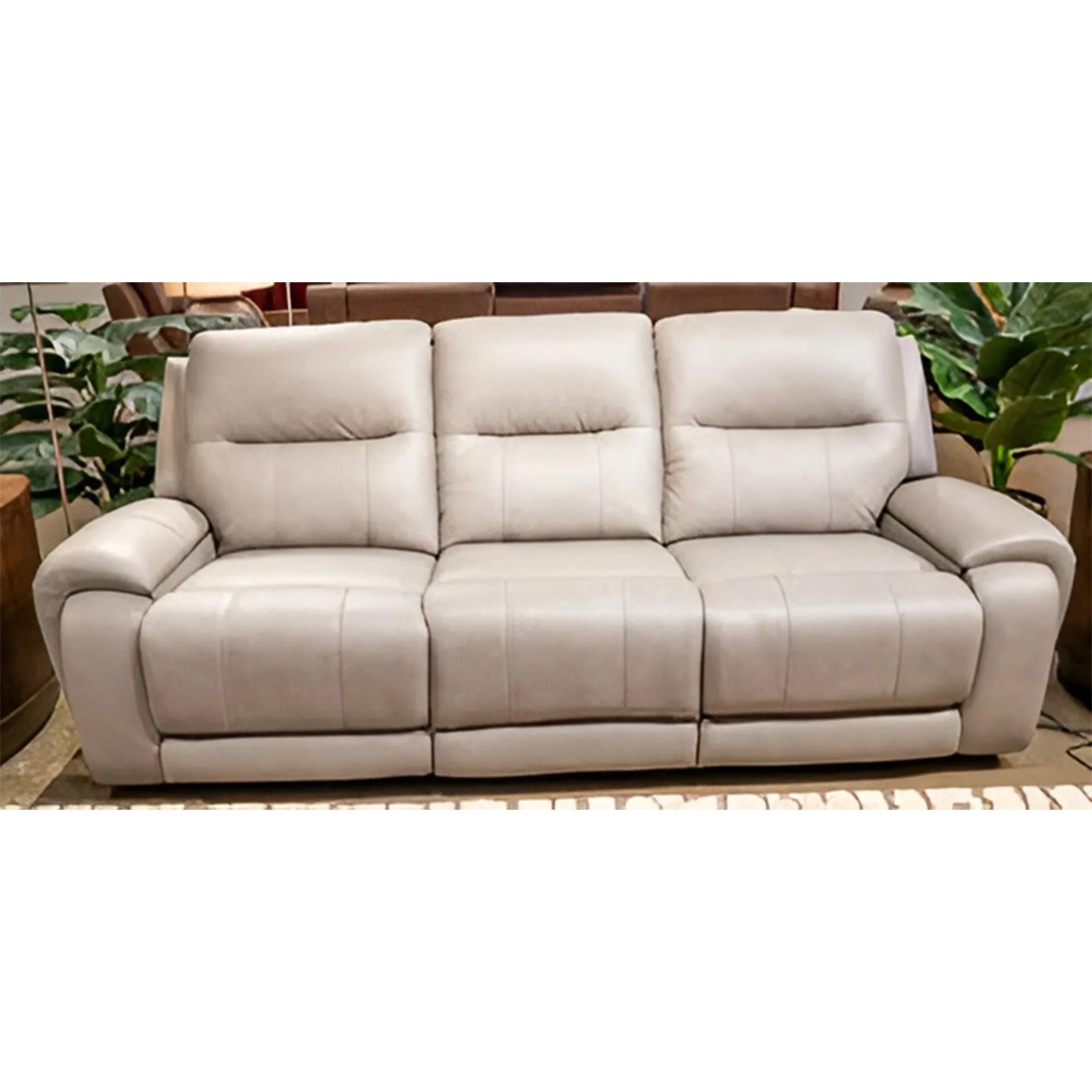 Real Moments - Power Reclining Sofa With Audio Seating - Ash