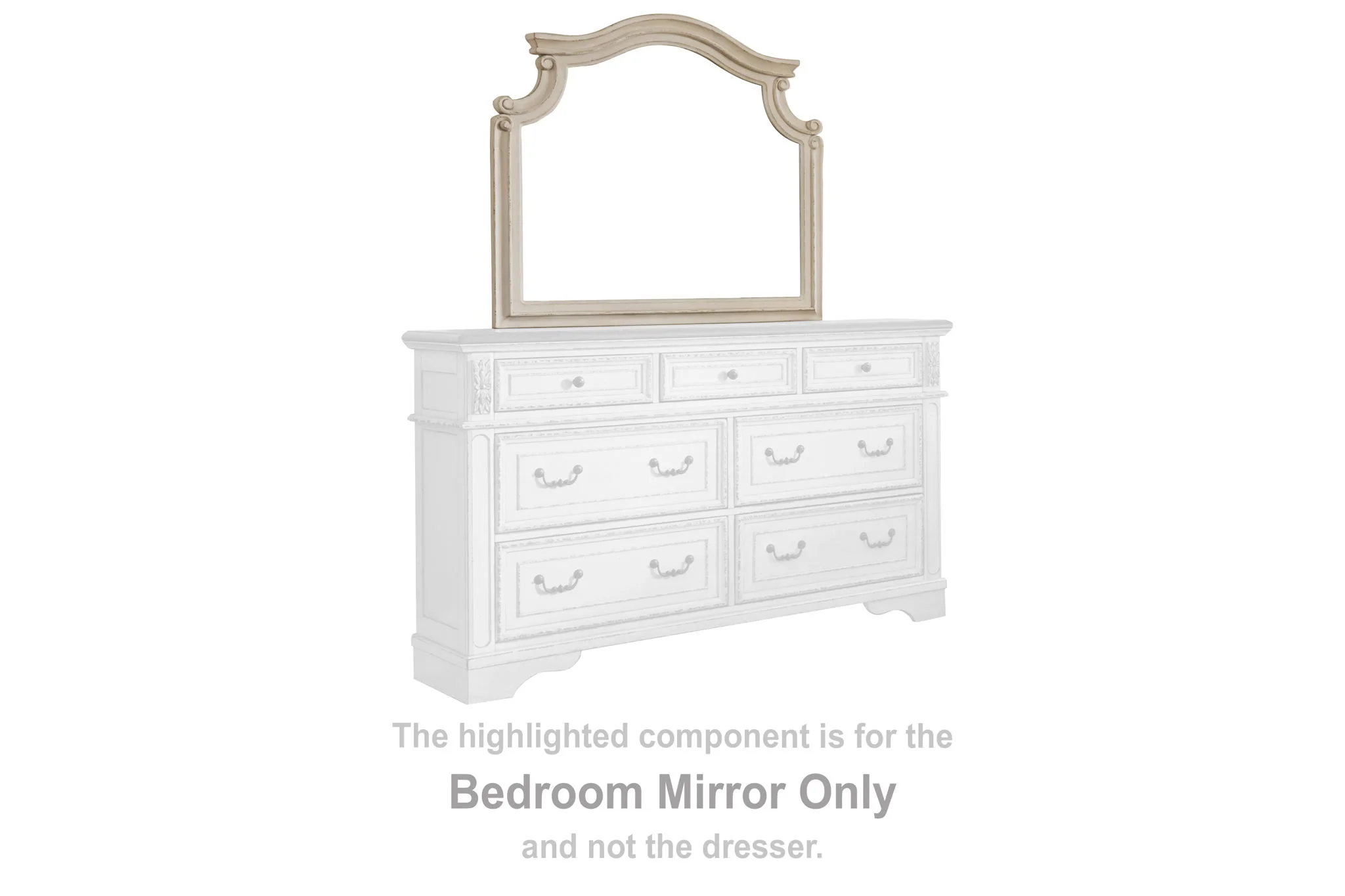 Realyn - Chipped White - Bedroom Mirror - Image 3