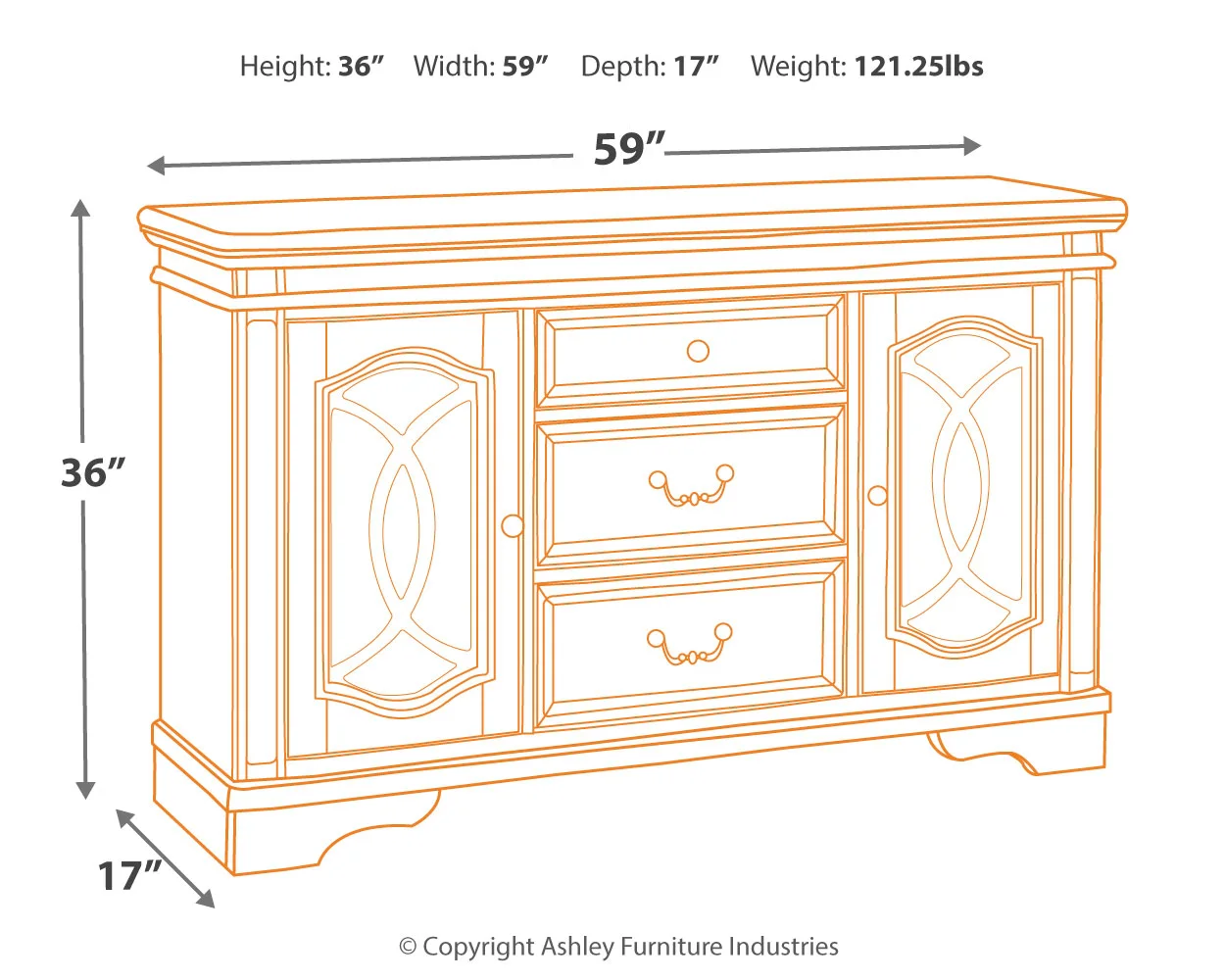 Realyn - Chipped White - Dining Room Server - Image 4