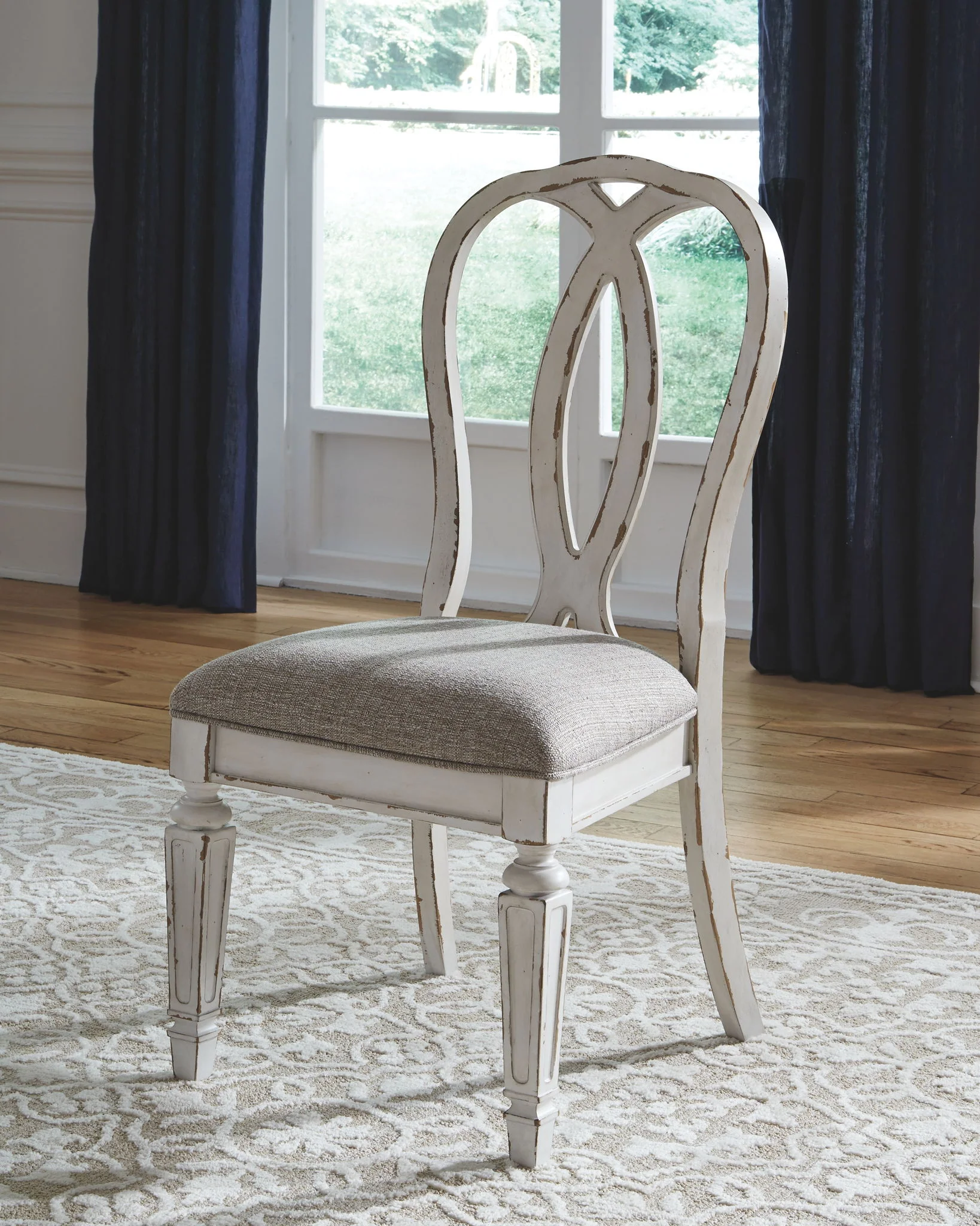 Realyn - Chipped White - Dining Uph Side Chair (Set of 2) - Ribbonback - Image 2