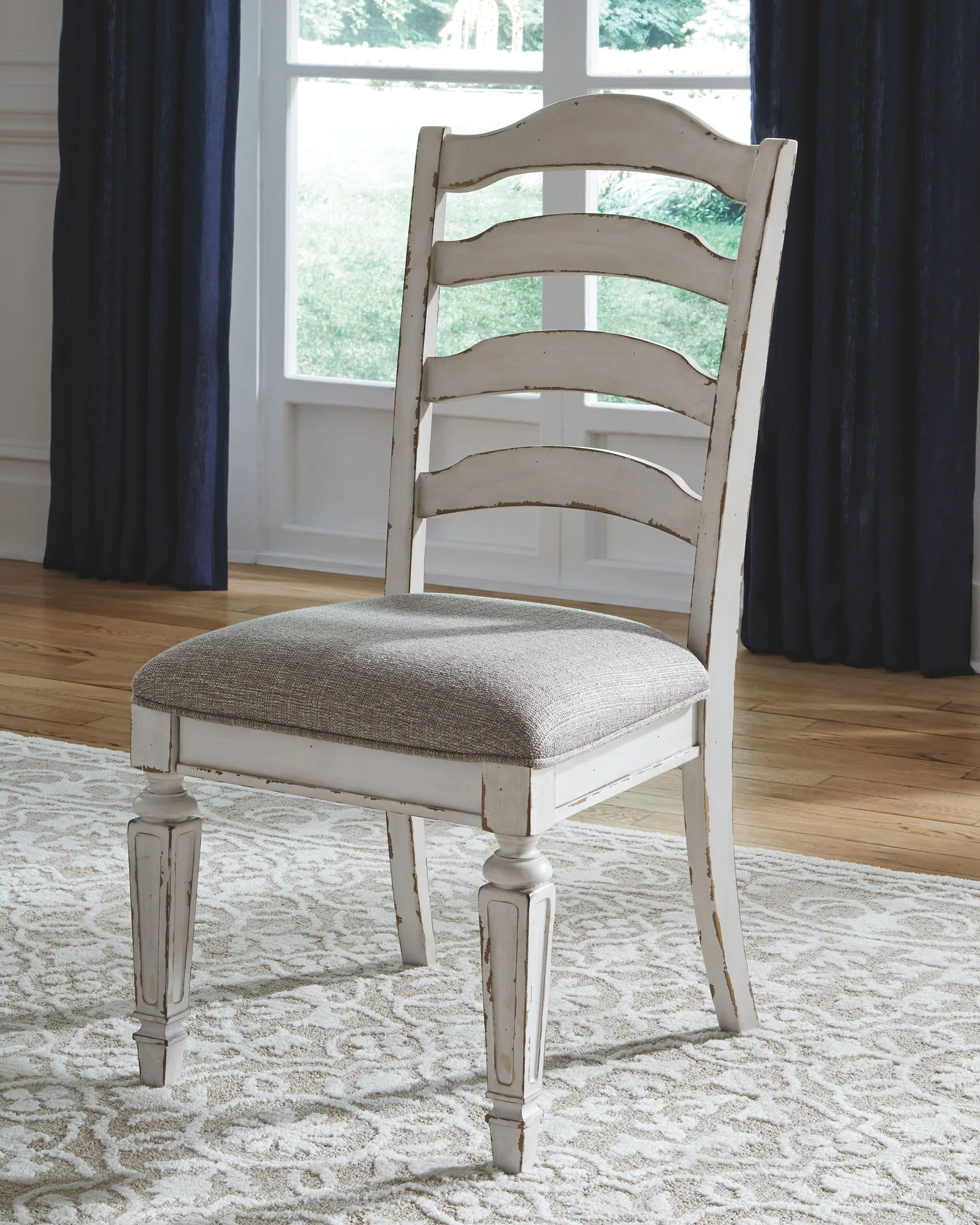 Realyn - Chipped White - Dining Uph Side Chair (Set of 2) - Ladderback - Image 2