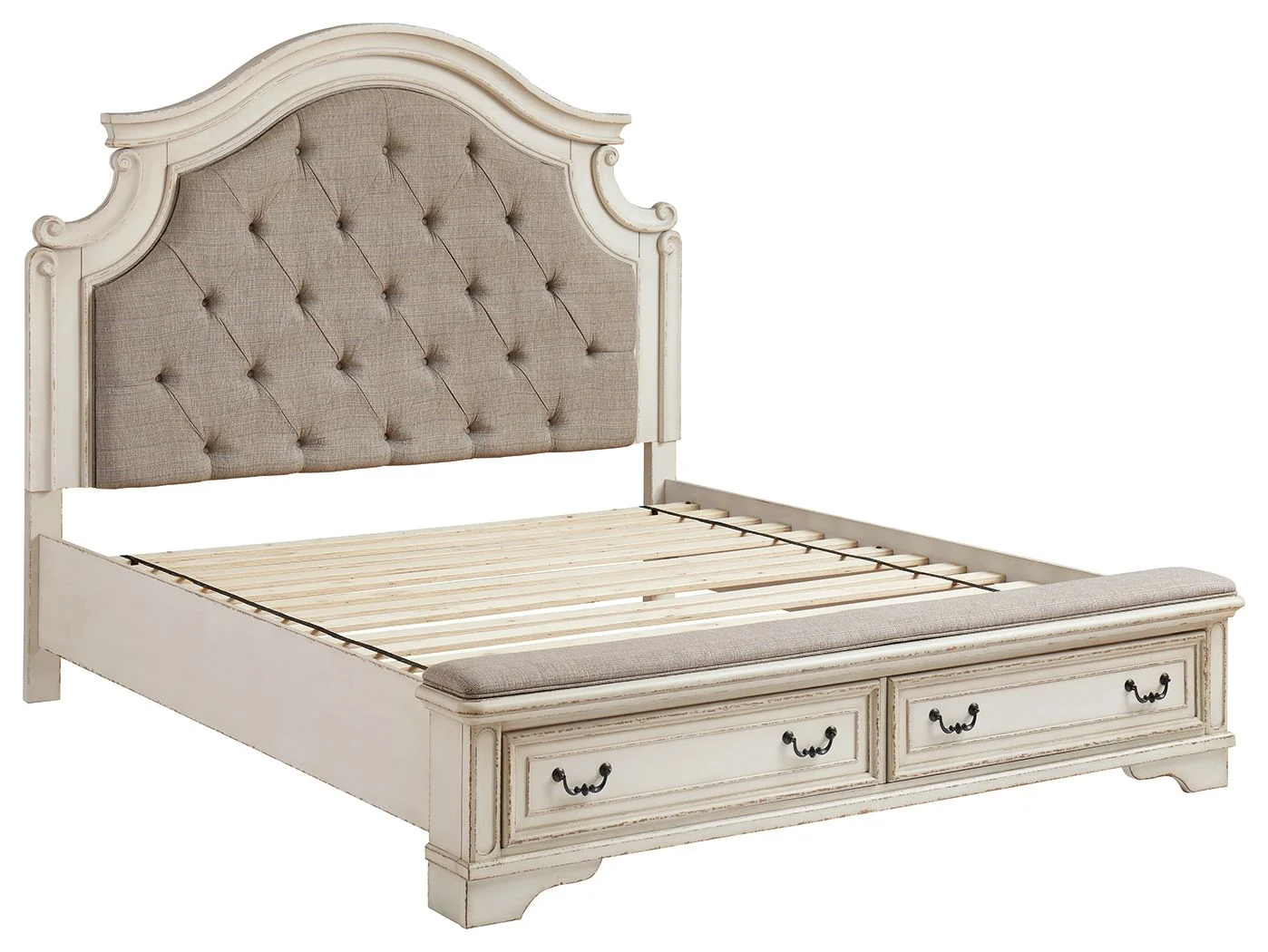 Realyn - Two-tone - King Upholstered Bed - Image 3