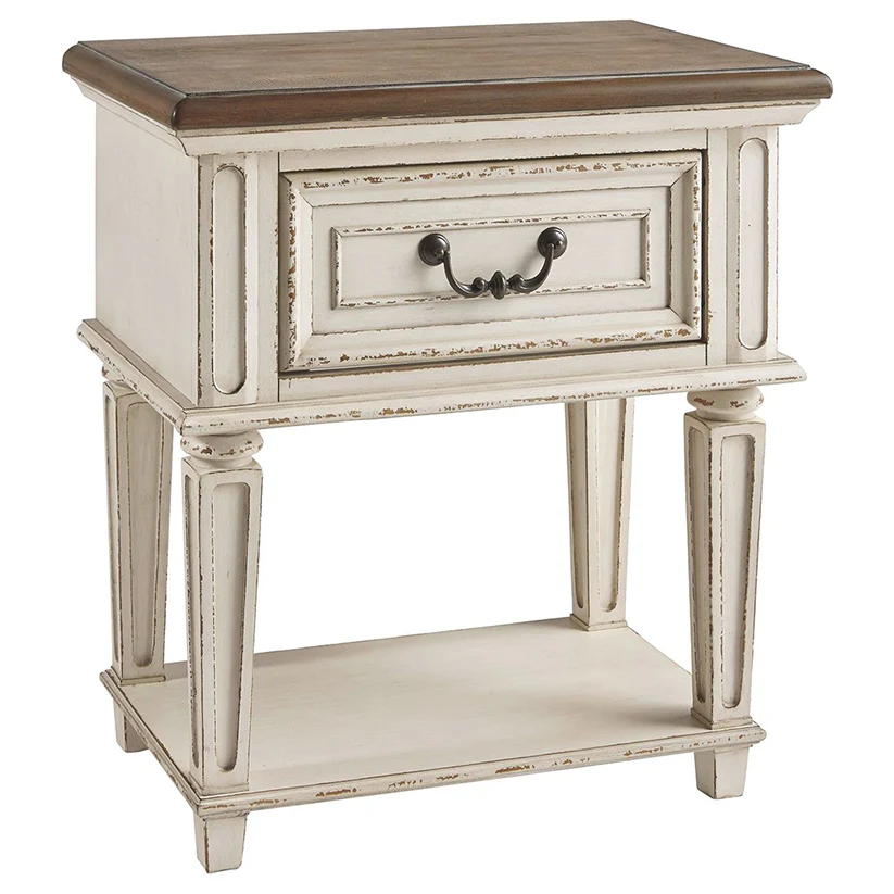 Realyn - Chipped White - One Drawer Night Stand