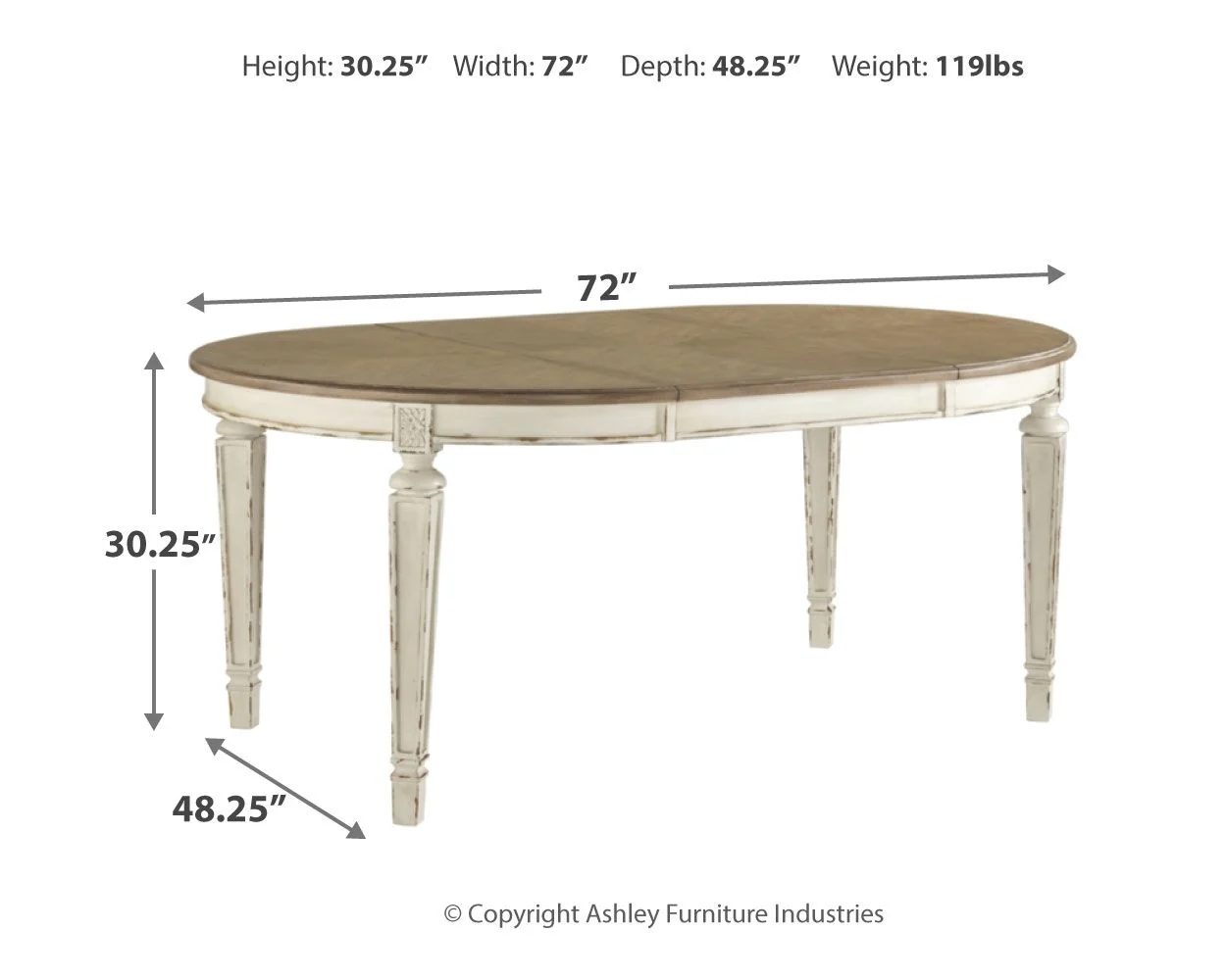 Realyn - White - 5 Pc. - Extension Table, 4 Ribbon Back Side Chairs - Image 7