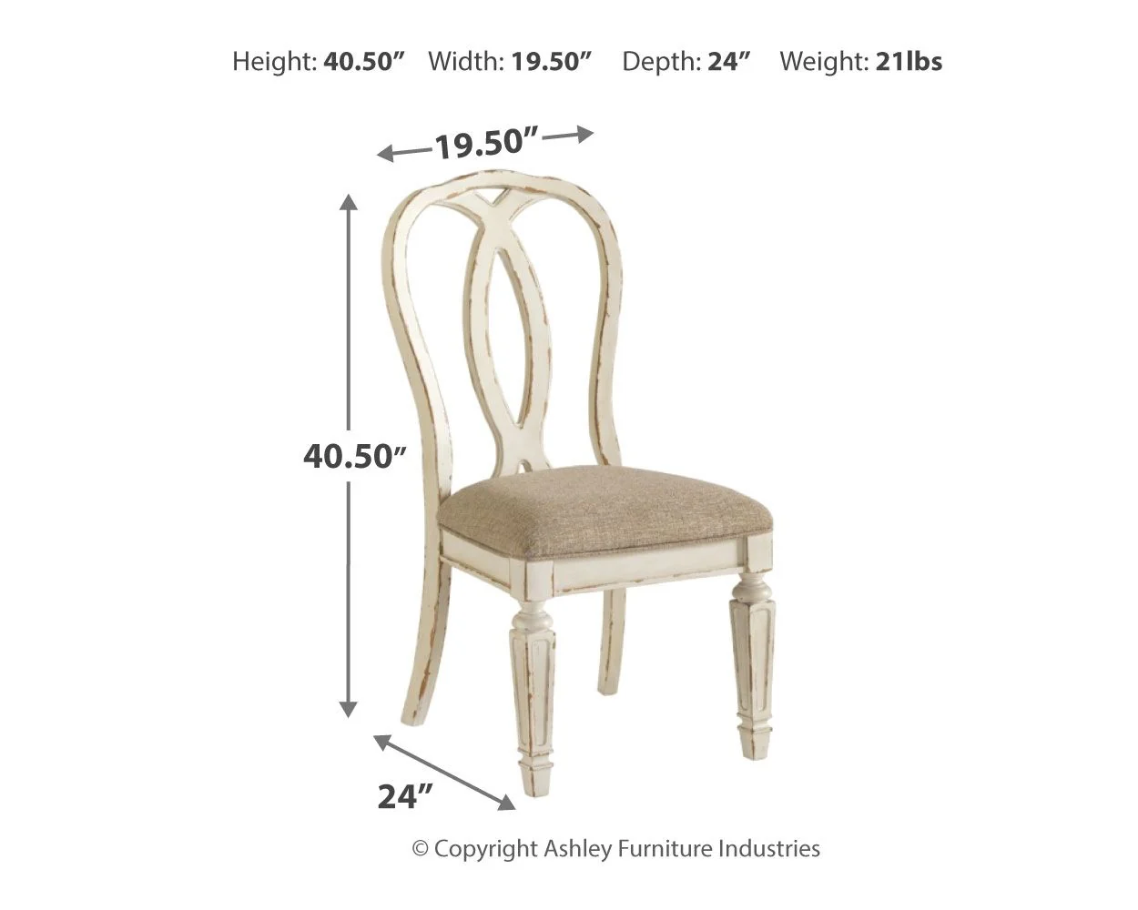 Realyn - White - 7 Pc. - Extension Table, 6 Ribbon Backed Side Chairs - Image 4