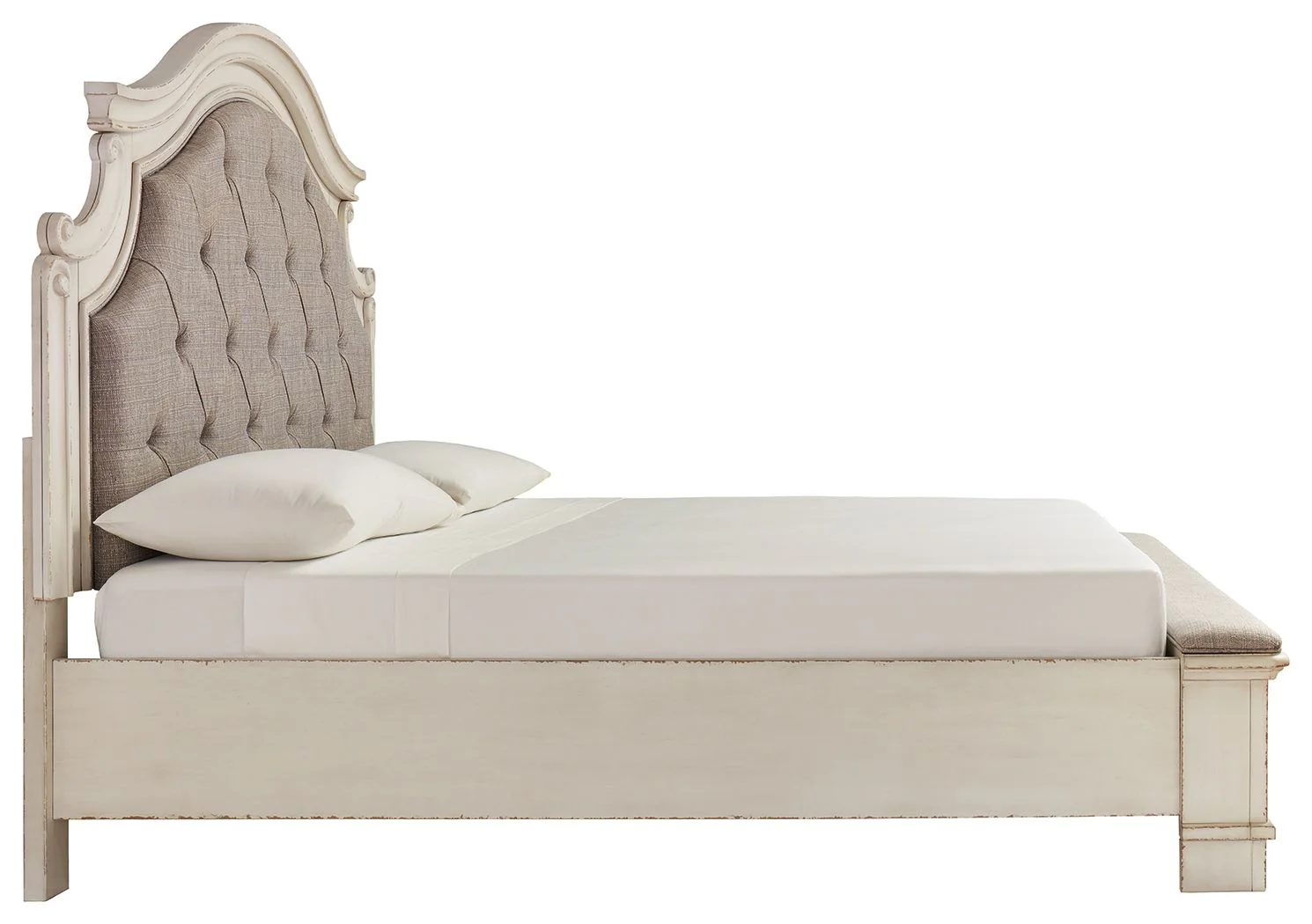 Realyn - White / Brown / Beige - California King Upholstered Bed - Image 5