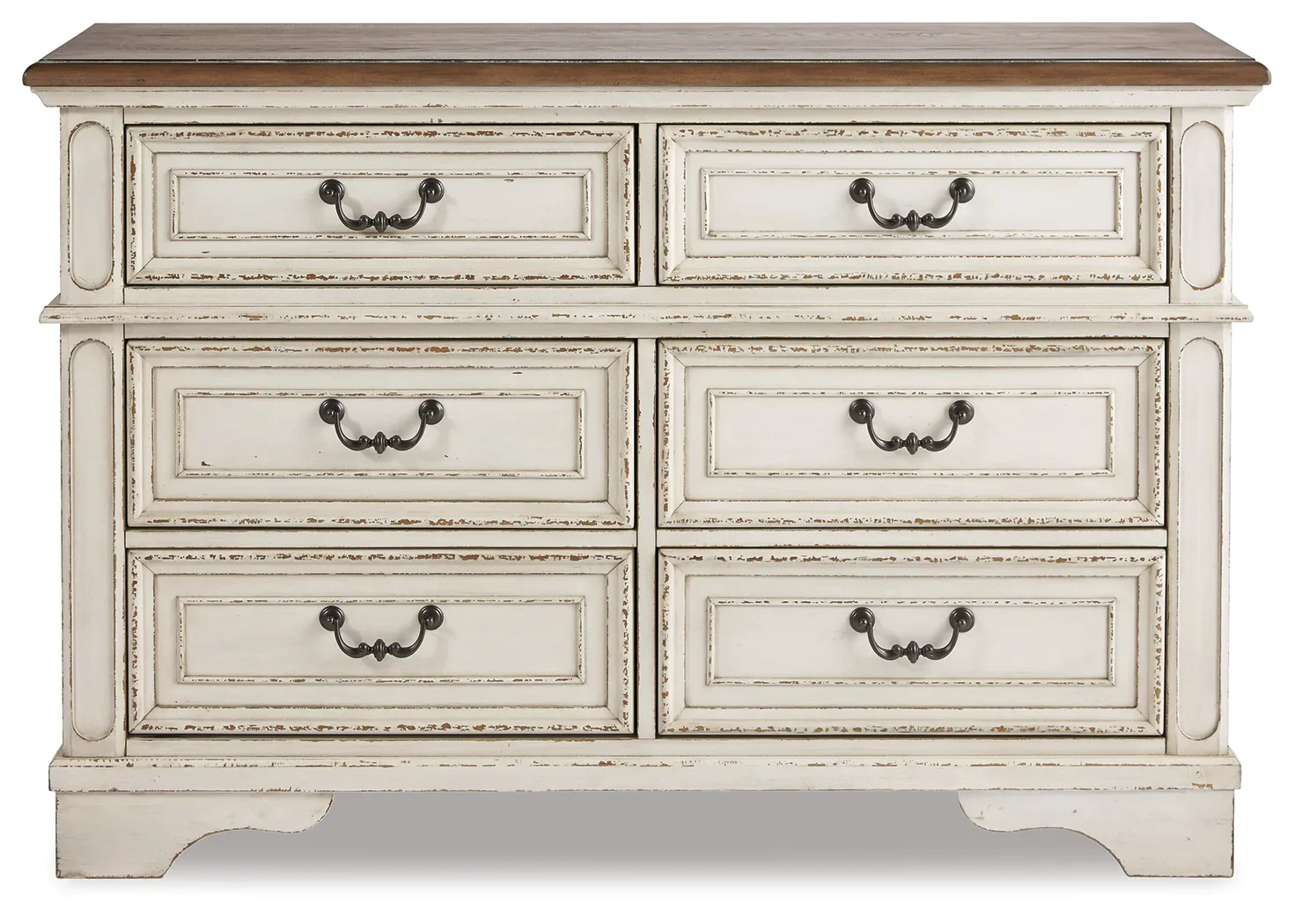 Realyn - White / Brown / Beige - Dresser - 6-drawer - Image 3
