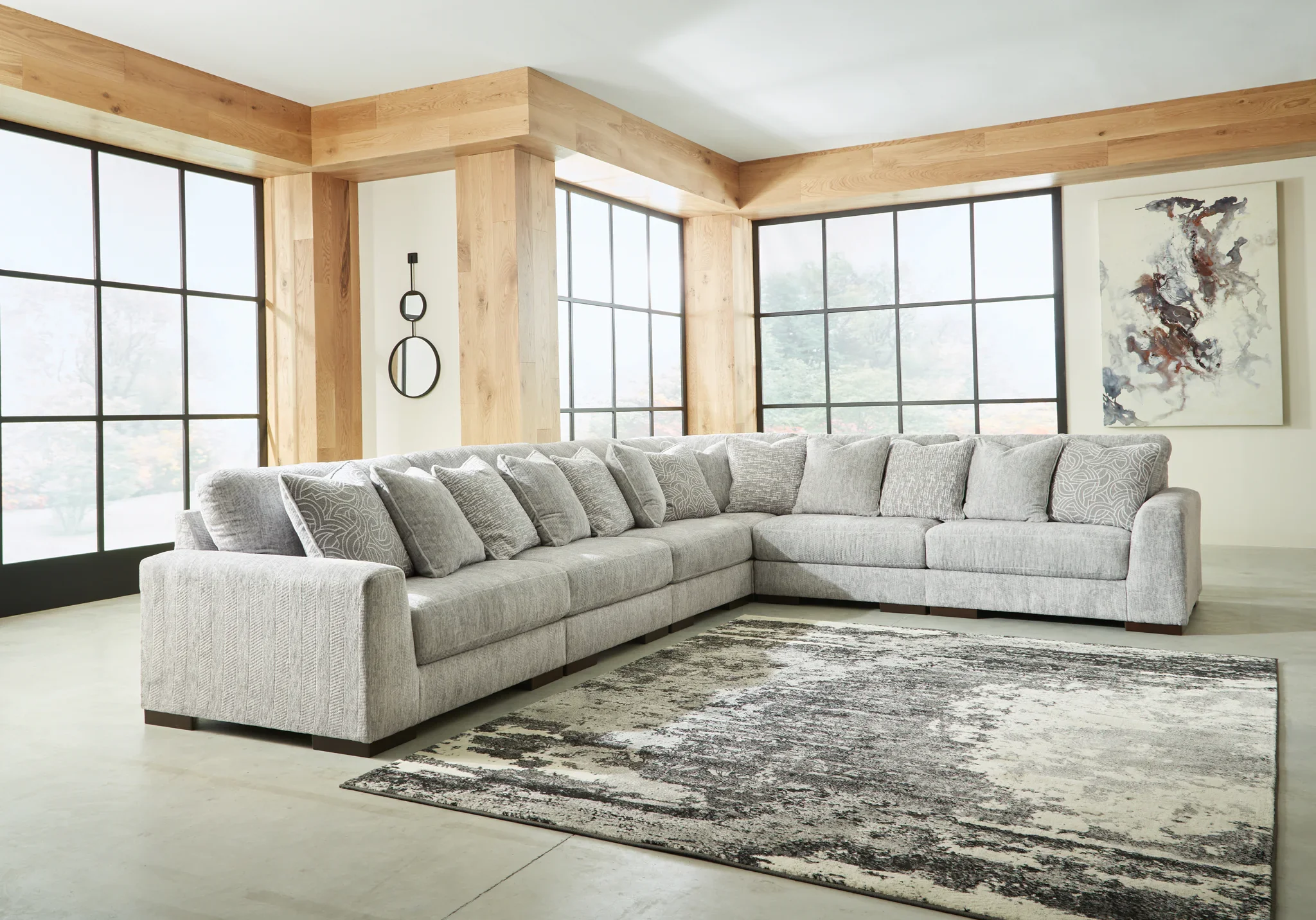 Regent Park - Pewter - 6-Piece Sectional - Image 2