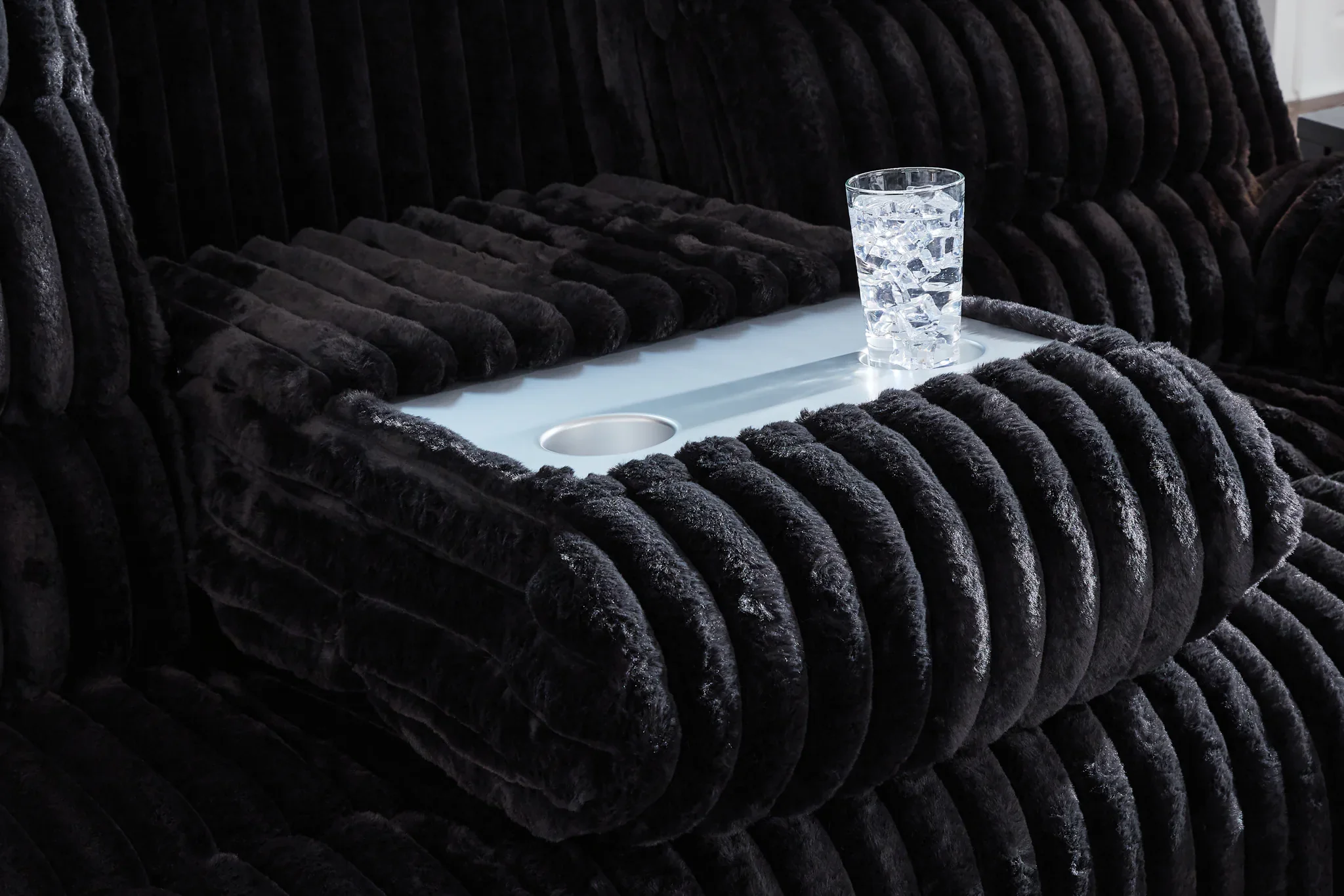 Rhine Falls - Onyx - Reclining Power Sofa With Drop Down Table - Image 4